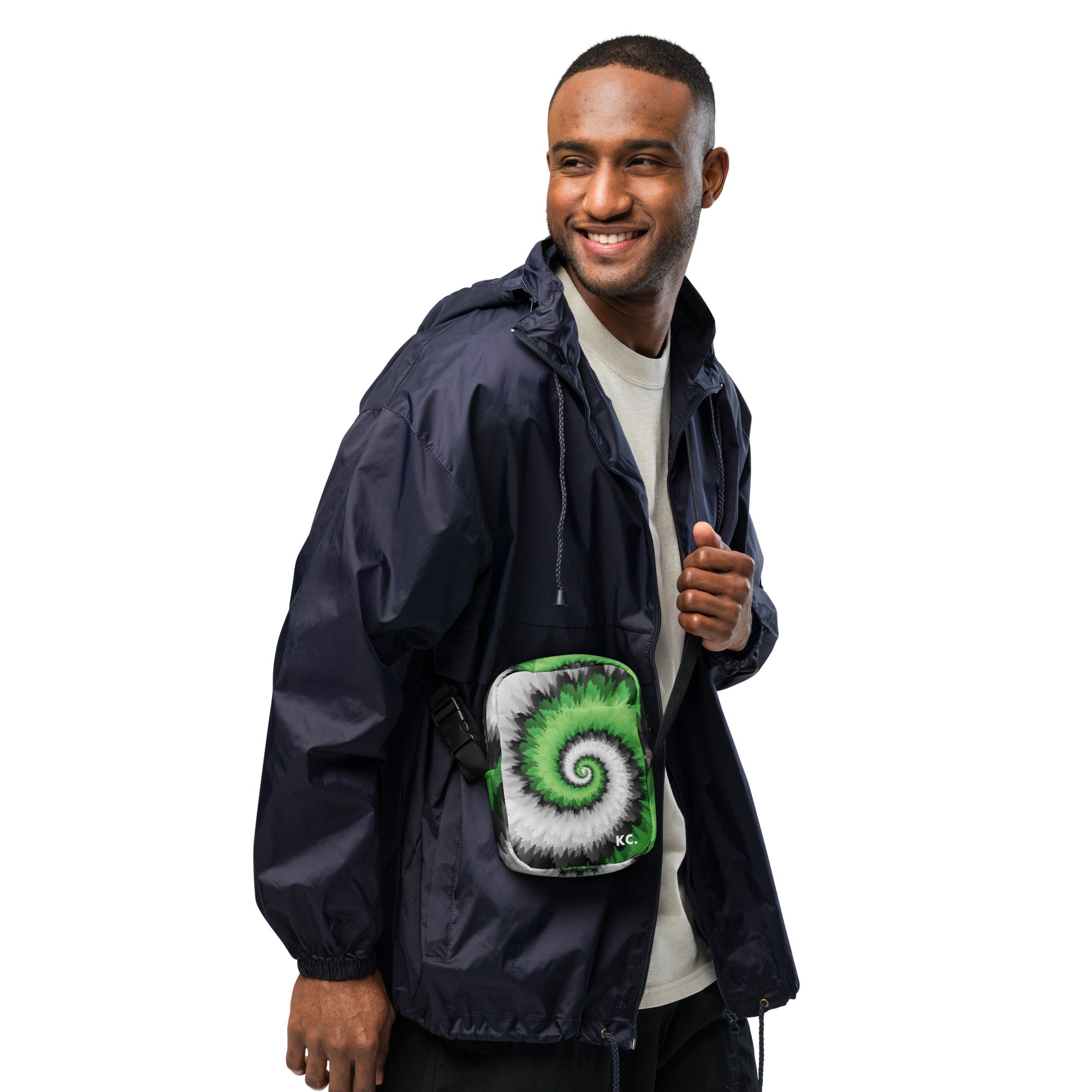 Utility crossbody bag Tie Dye Spiral Aromantic