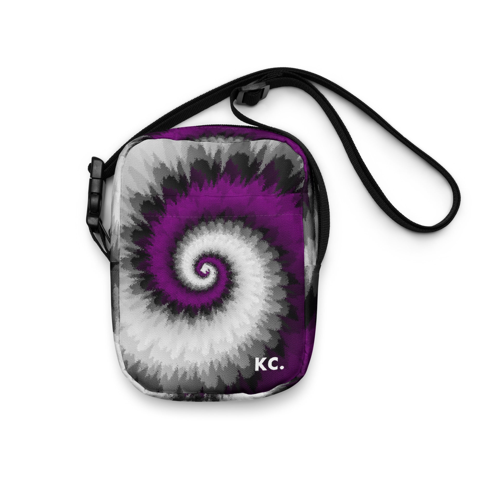 Utility crossbody bag Tie Dye Spiral Asexual