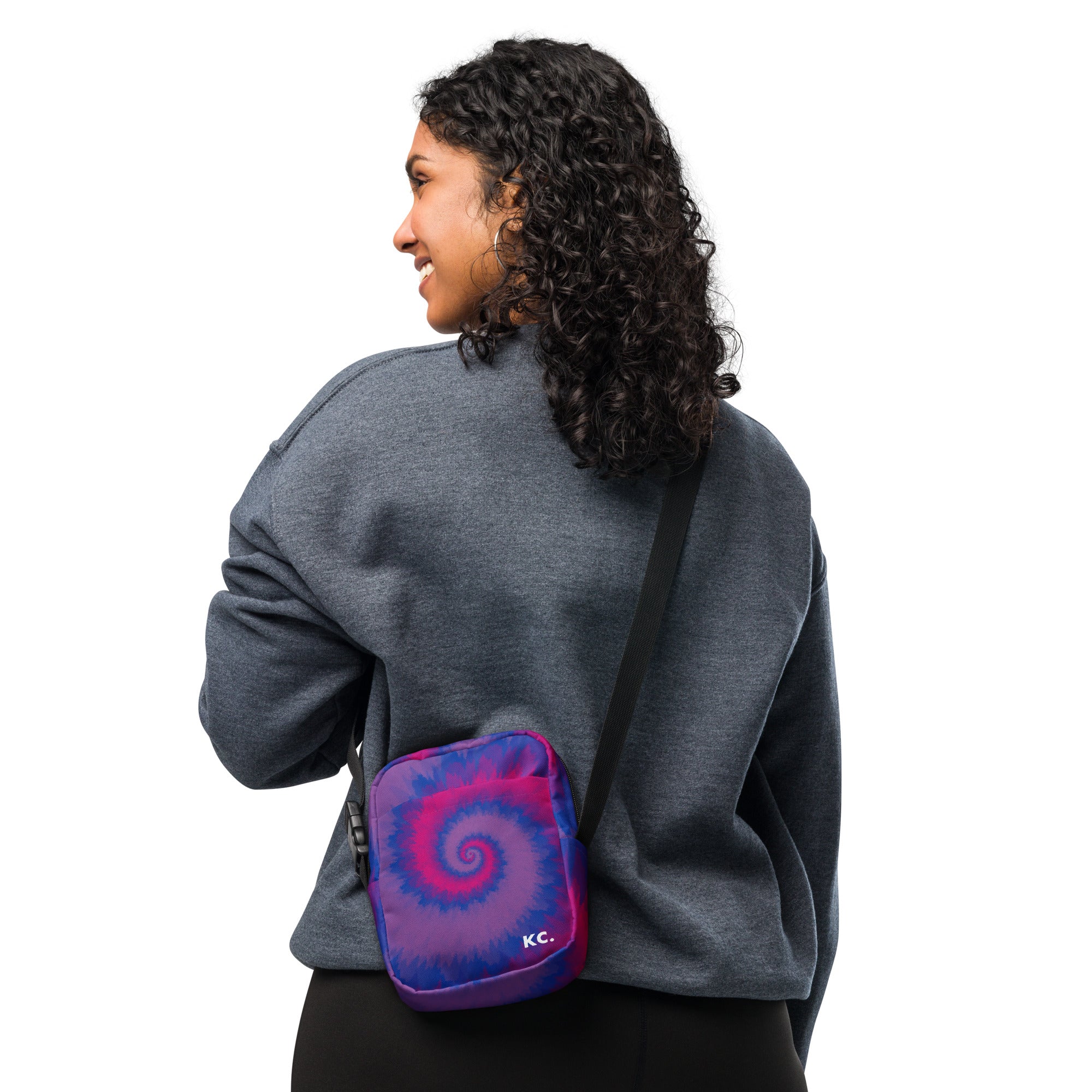 Utility crossbody bag Tie Dye Spiral Bisexual