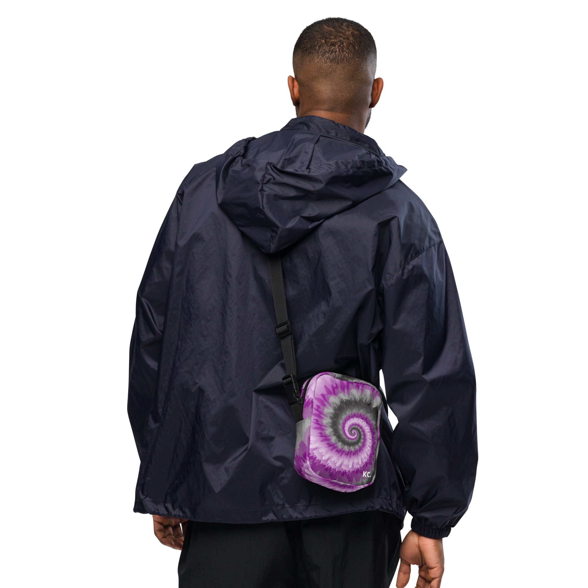 Utility crossbody bag Tie Dye Spiral Demisexual