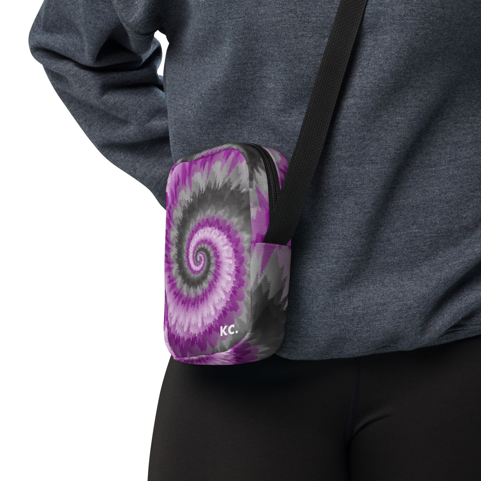Utility crossbody bag Tie Dye Spiral Demisexual