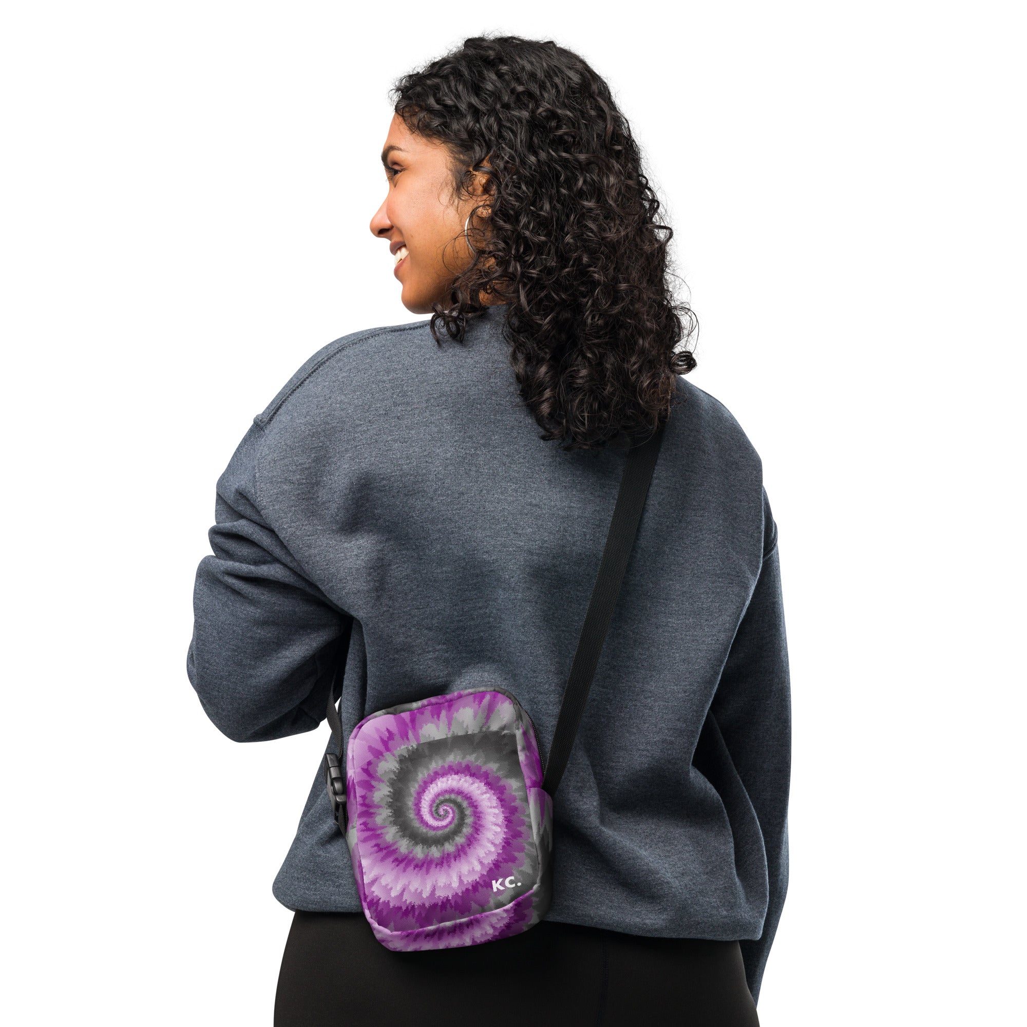 Utility crossbody bag Tie Dye Spiral Demisexual
