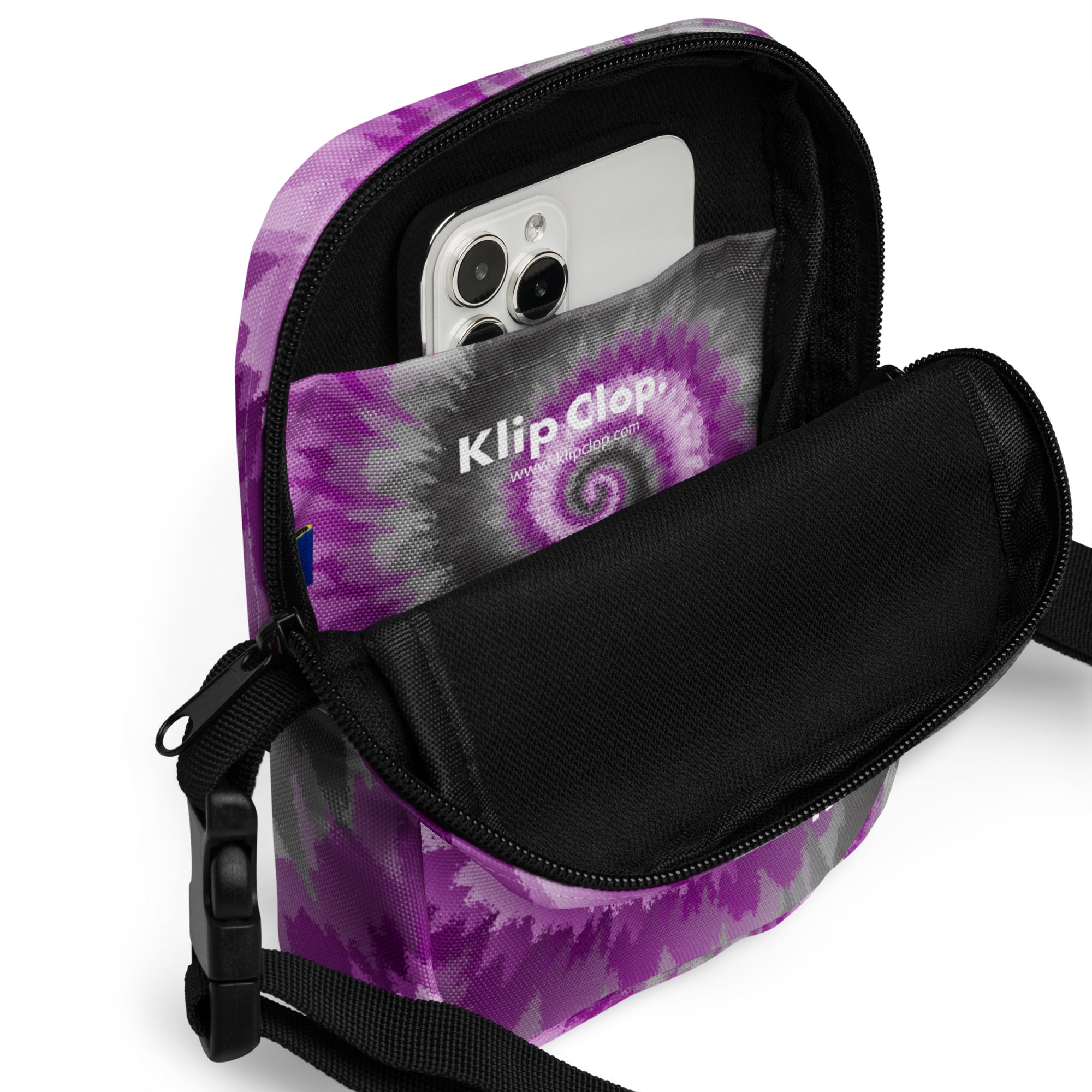 Utility crossbody bag Tie Dye Spiral Demisexual