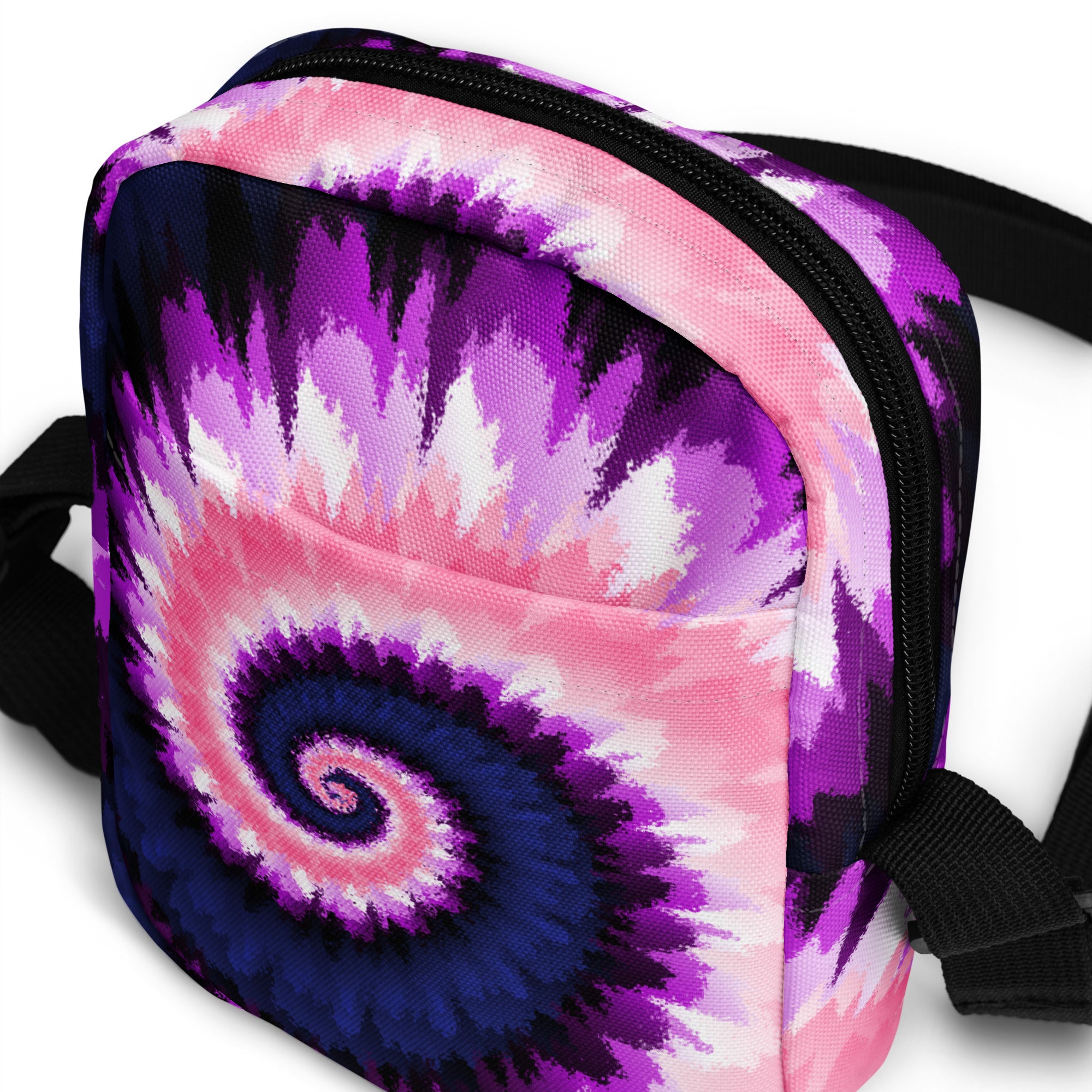 Utility crossbody bag Tie Dye Spiral Genderfluid