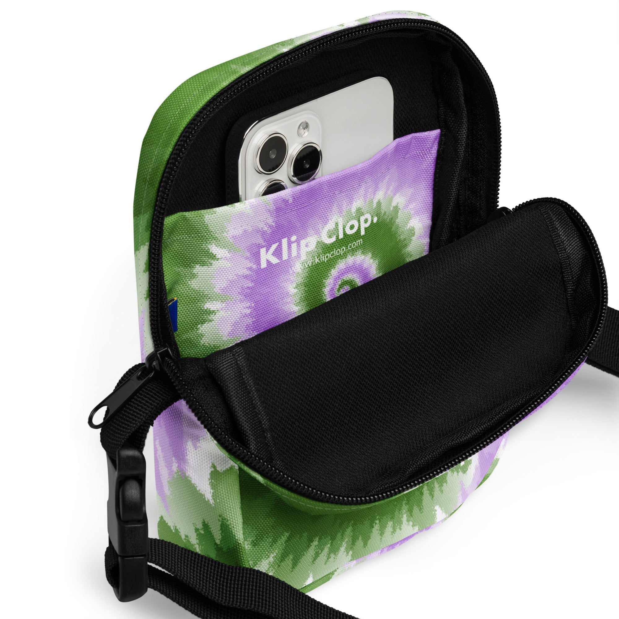 Utility crossbody bag Tie Dye Spiral Genderqueer