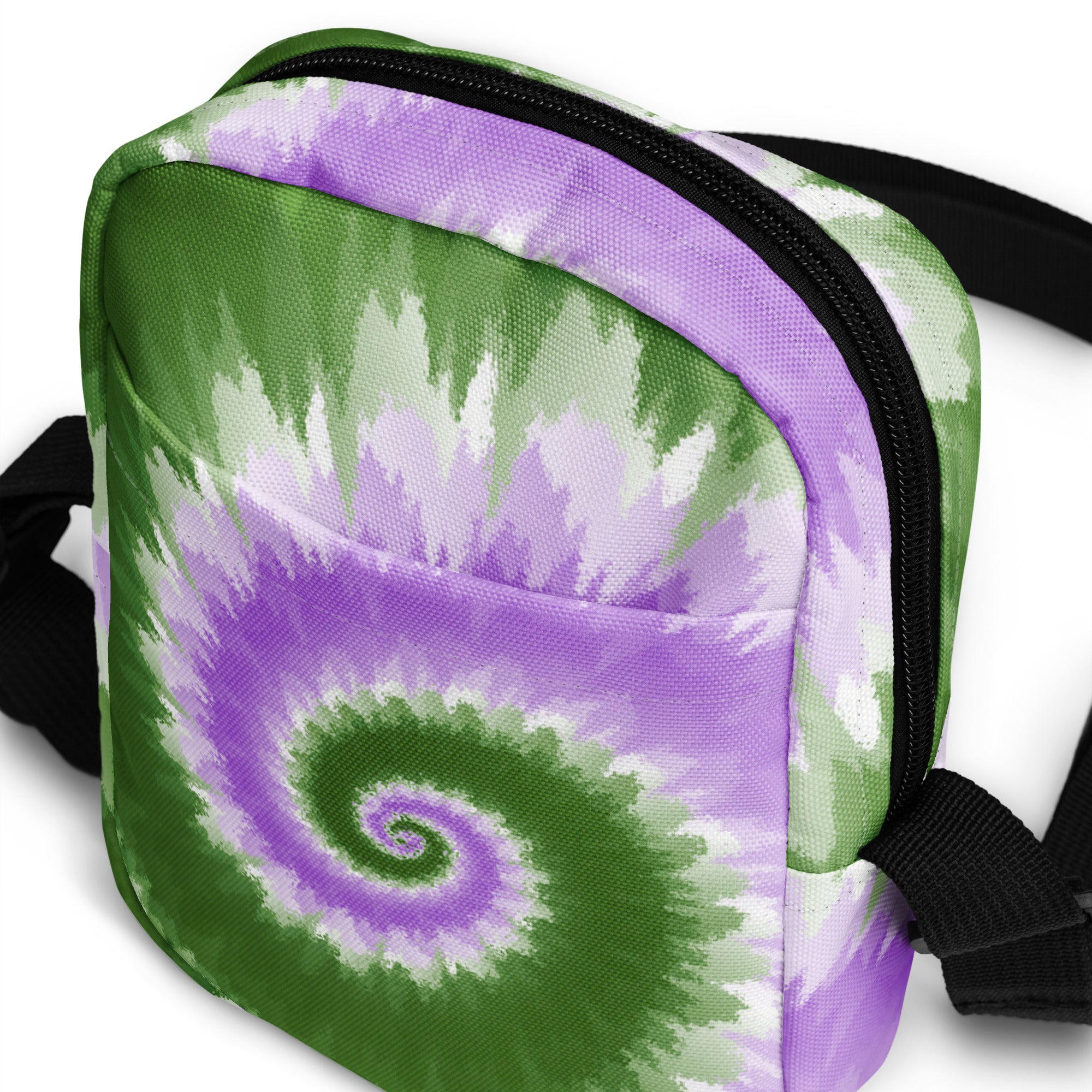 Utility crossbody bag Tie Dye Spiral Genderqueer