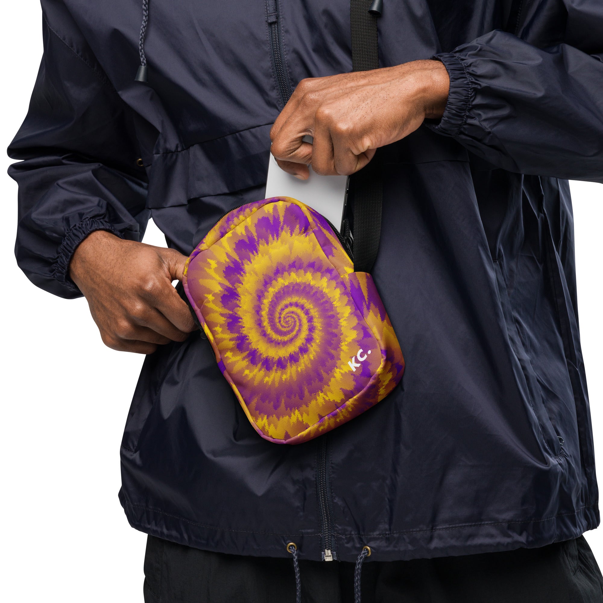 Utility crossbody bag Tie Dye Spiral Intersex