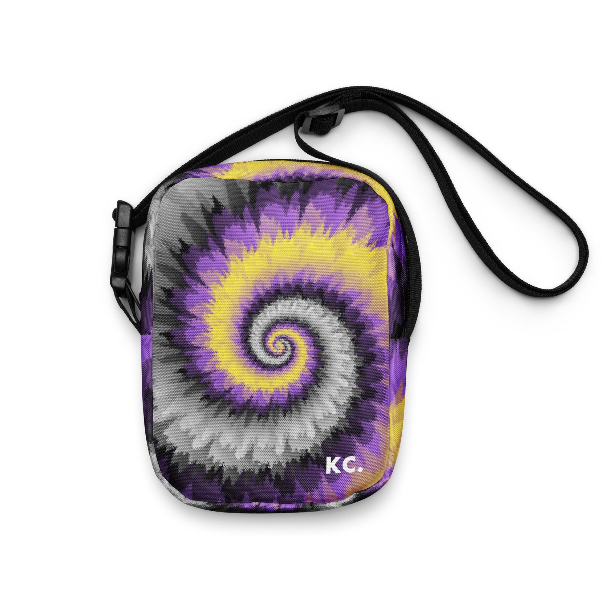Utility crossbody bag Tie Dye Spiral Nonbinary