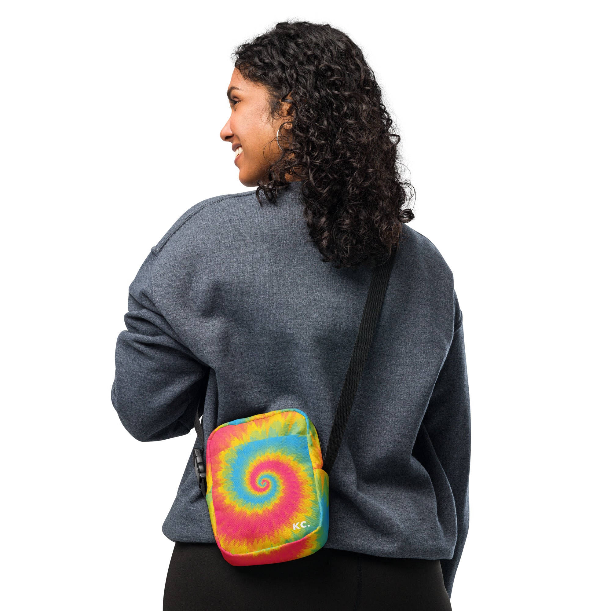 Utility crossbody bag Tie Dye Spiral Pansexual