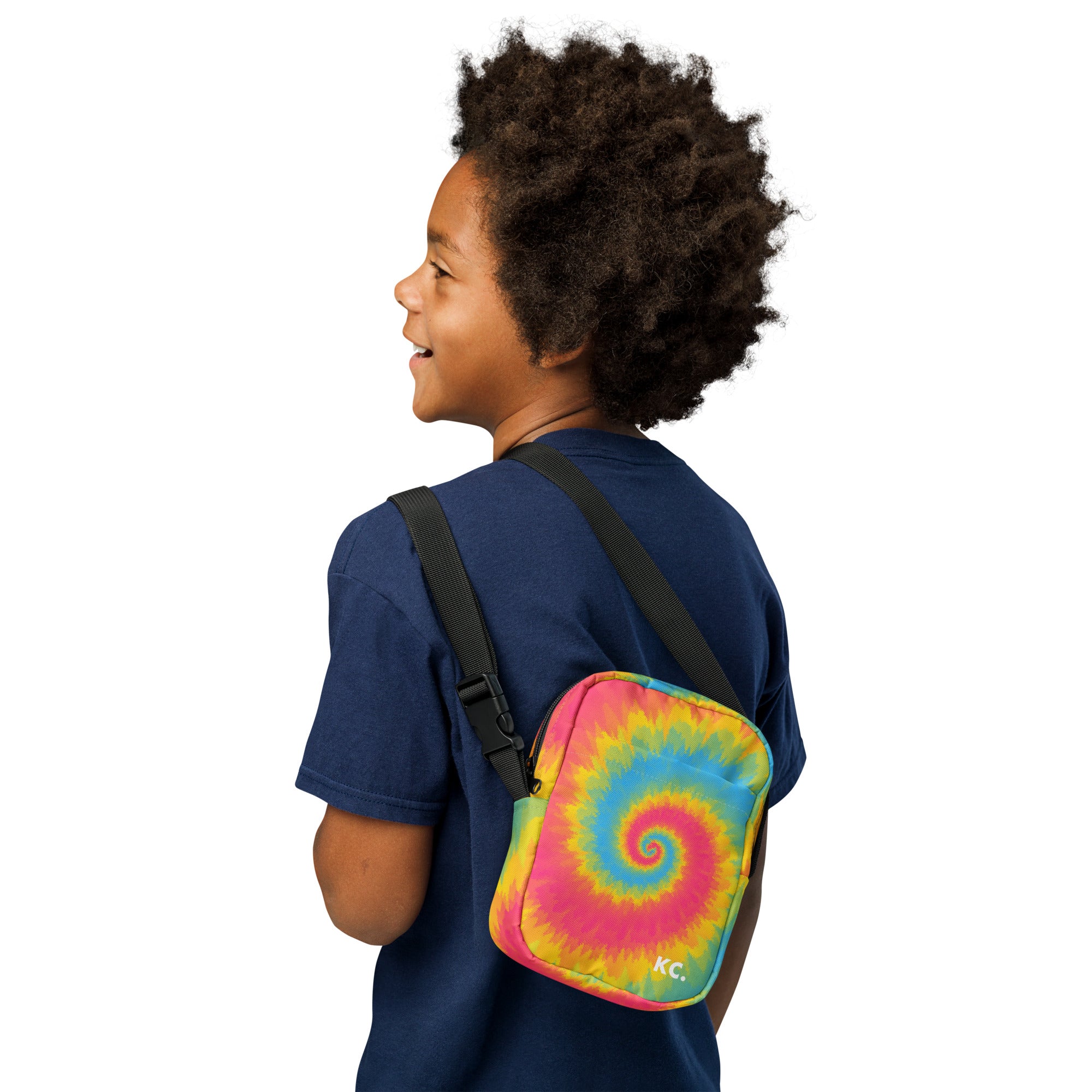 Utility crossbody bag Tie Dye Spiral Pansexual