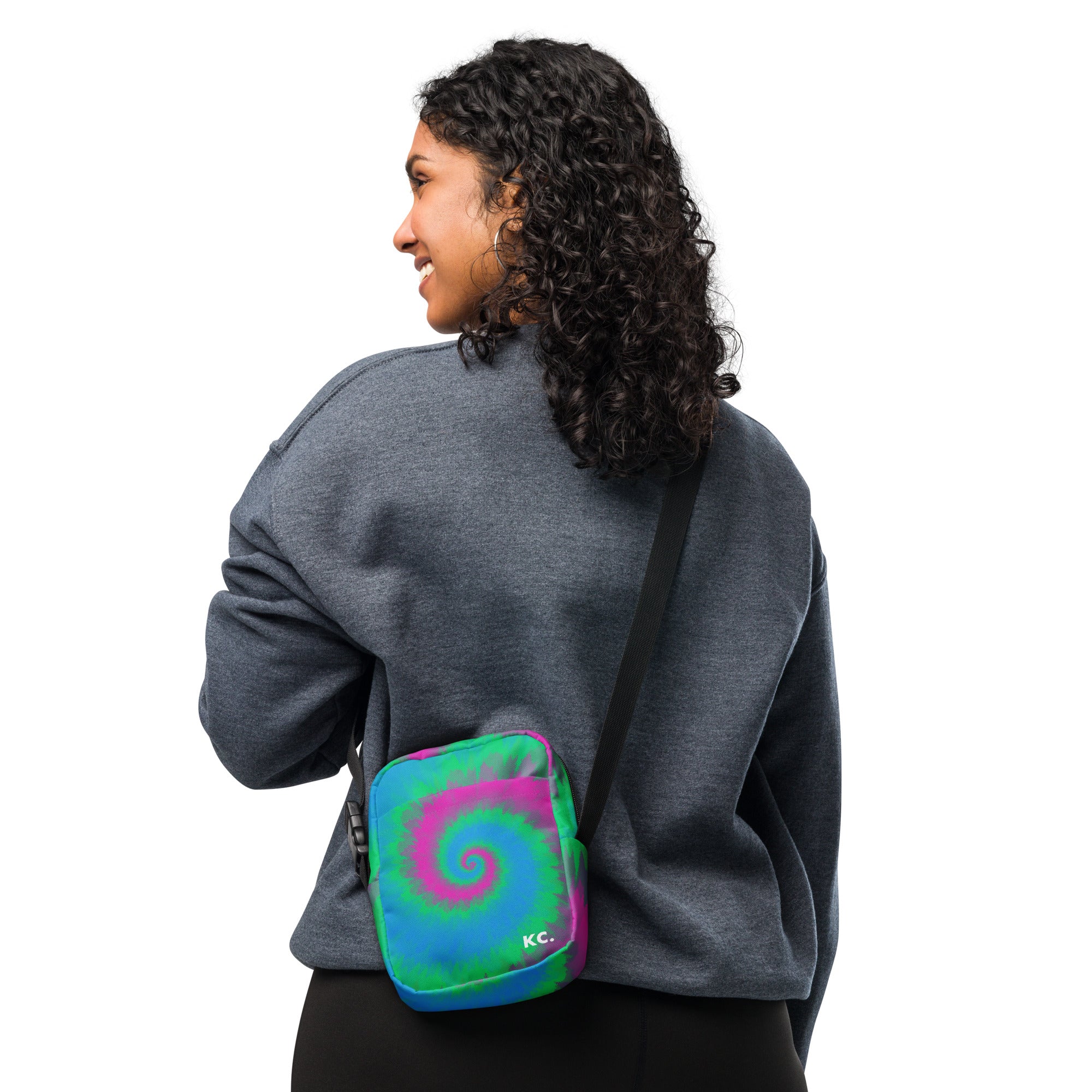 Utility crossbody bag Tie Dye Spiral Polysexual