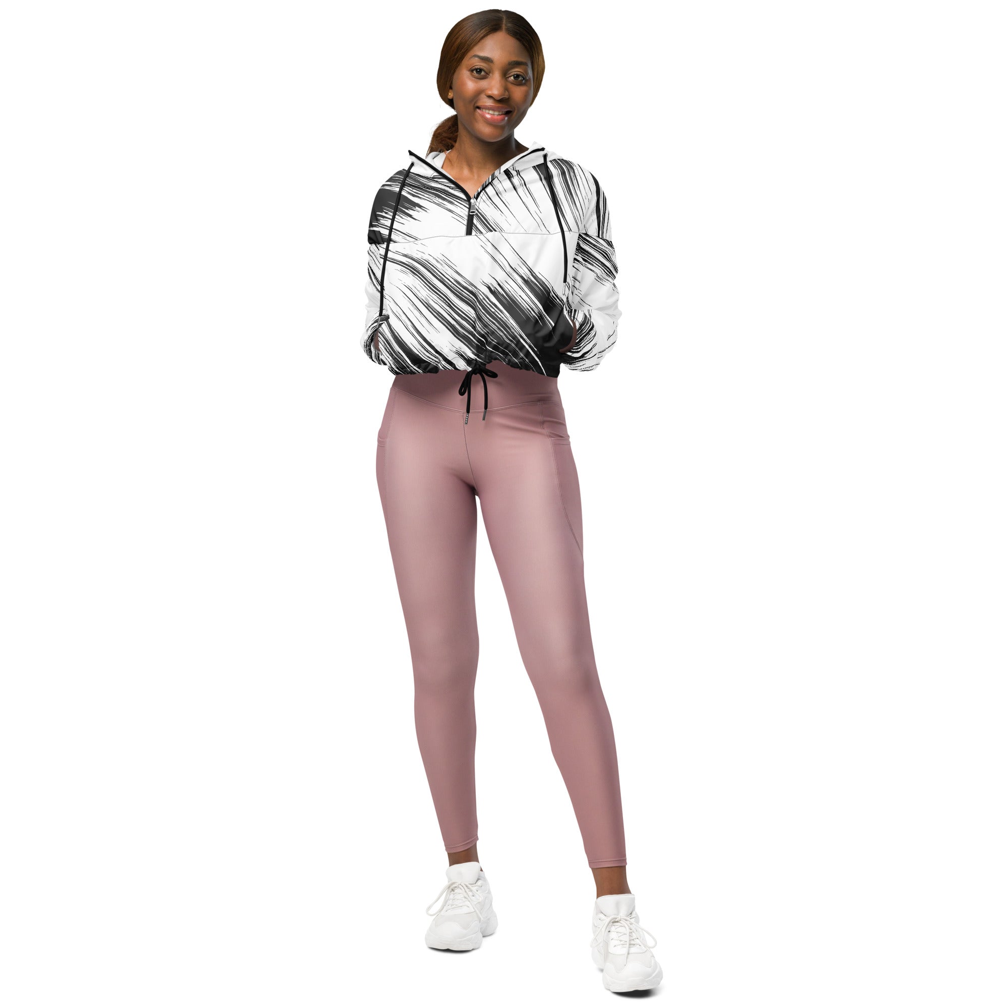 Women’s cropped windbreaker Abstract I