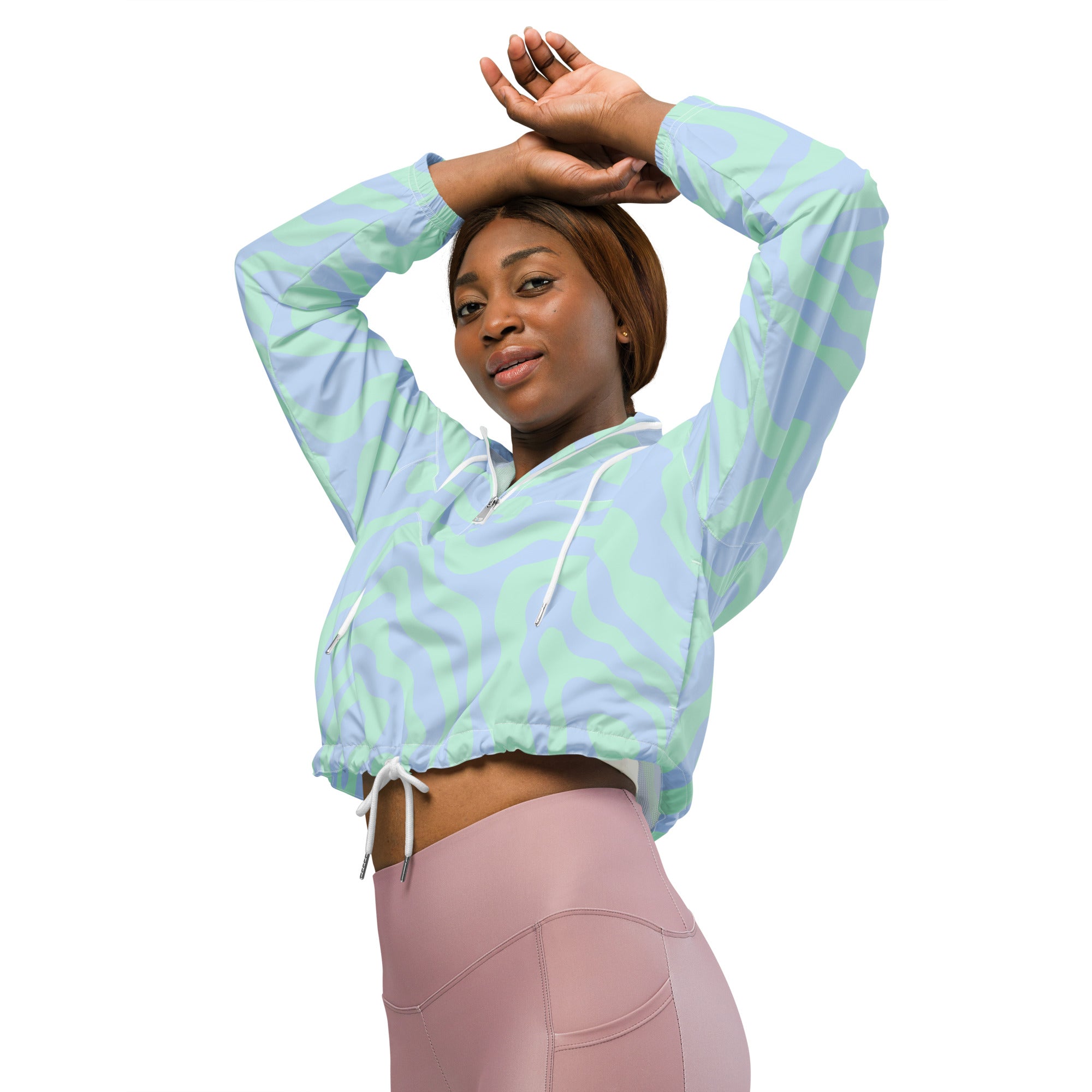 Women’s cropped windbreaker Abstract II