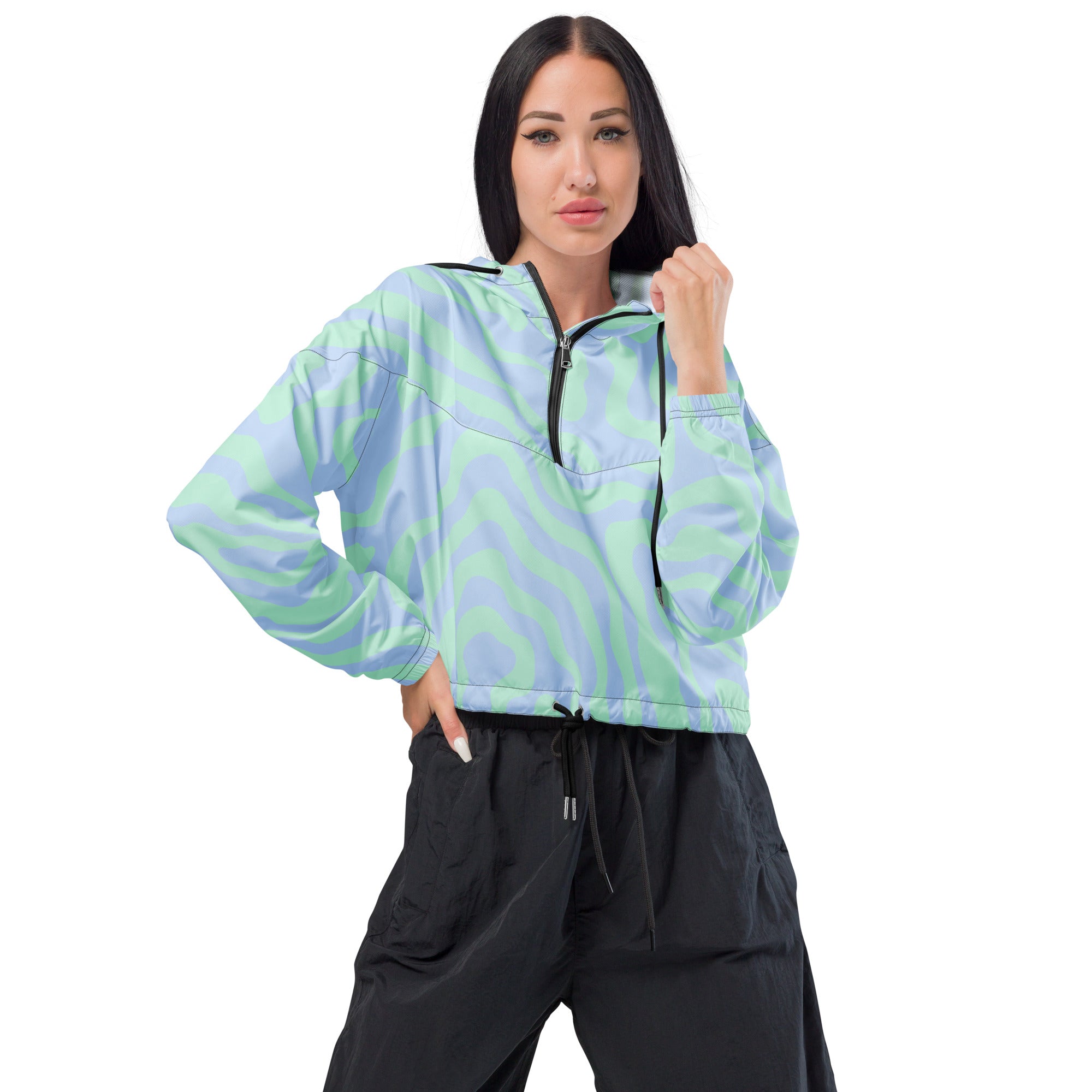 Women’s cropped windbreaker Abstract II