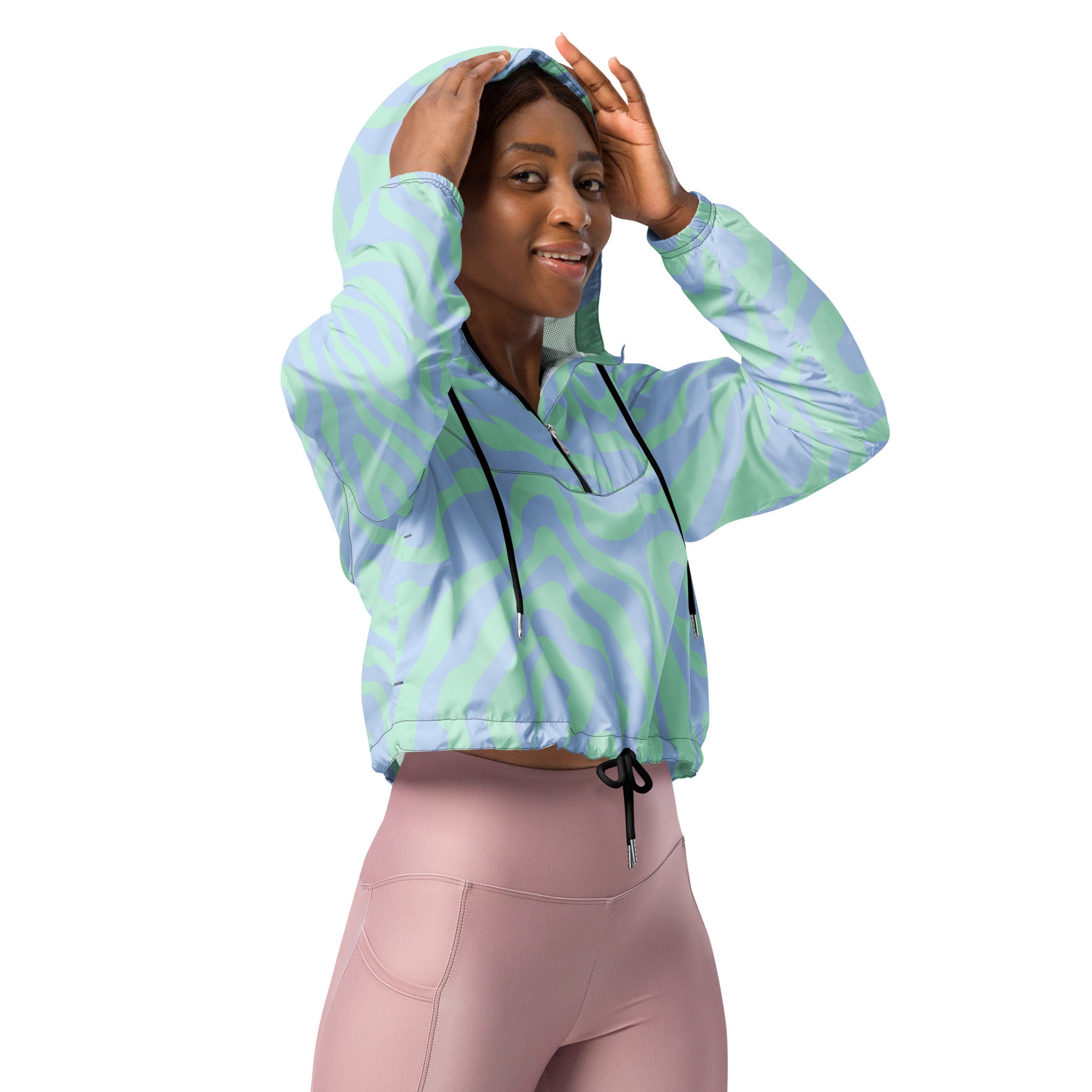 Women’s cropped windbreaker Abstract II