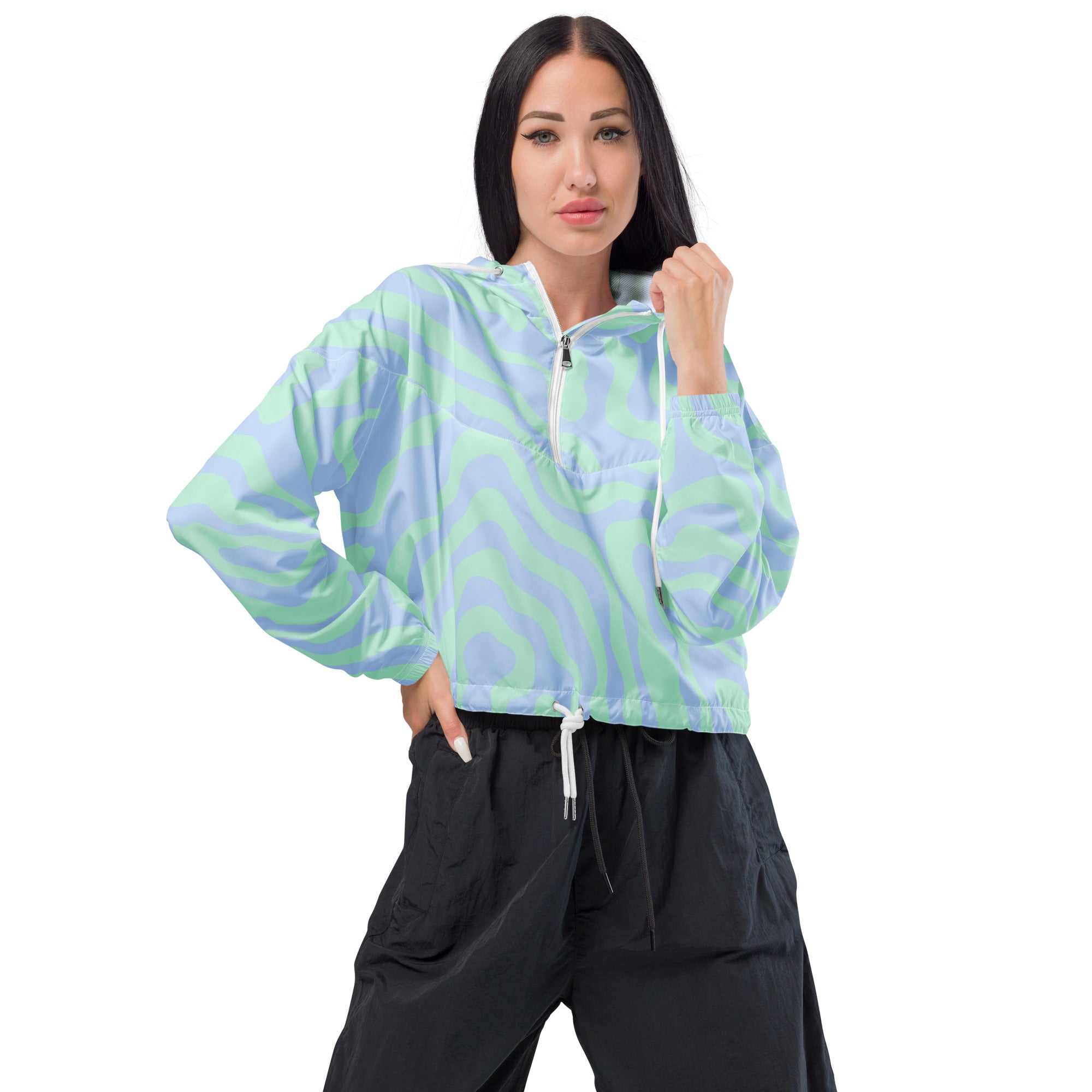 Women’s cropped windbreaker Abstract II