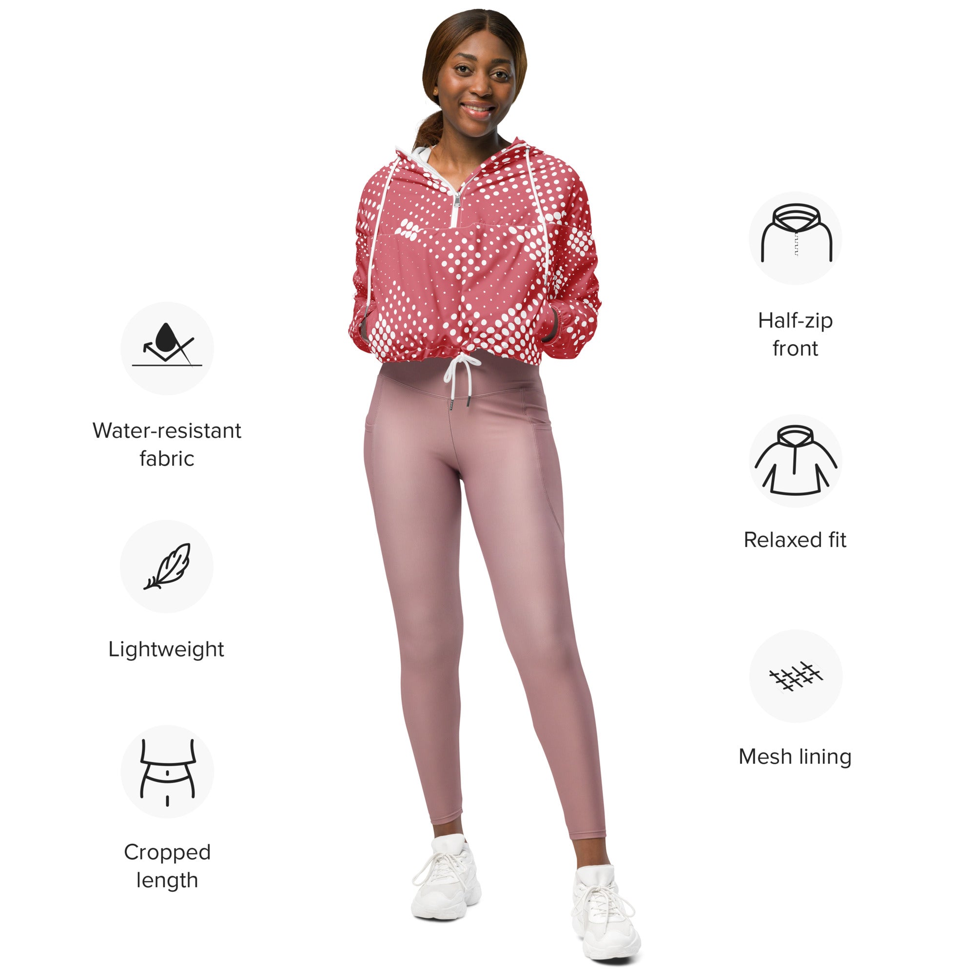 Women’s cropped windbreaker Abstract III