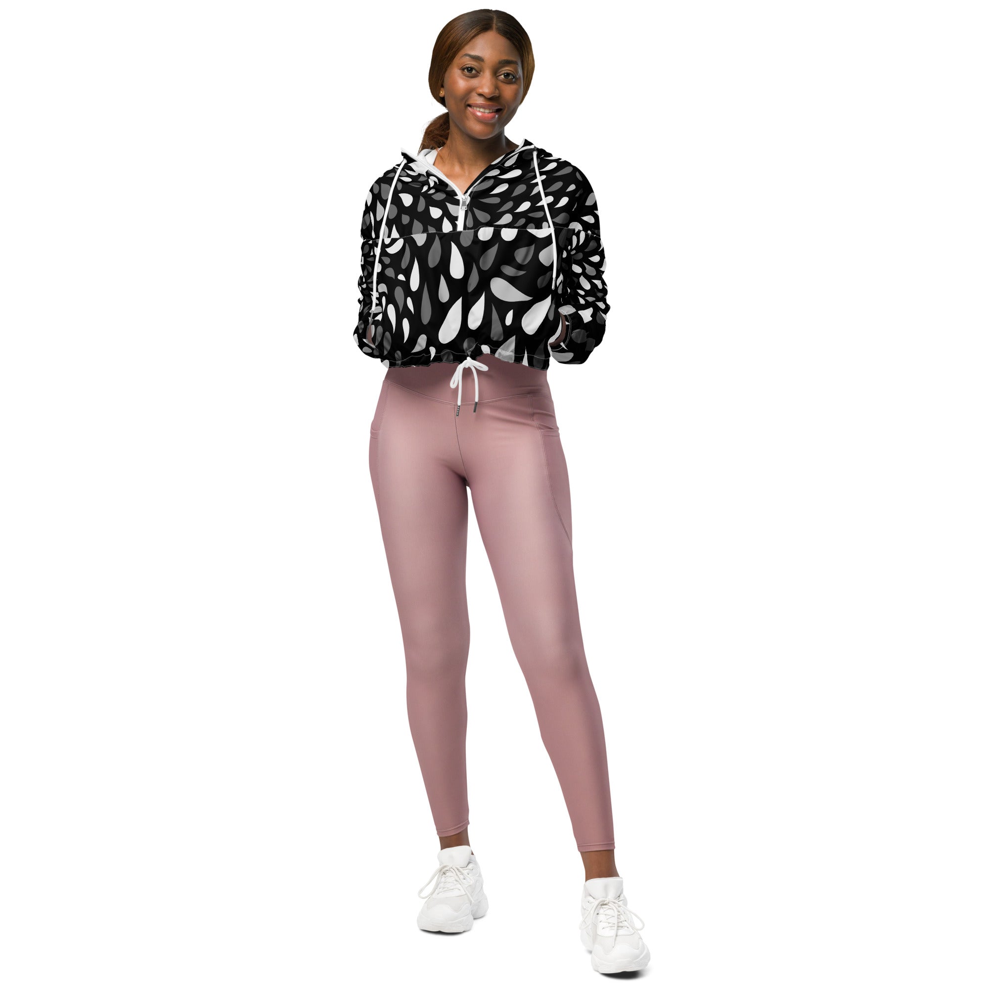 Women’s cropped windbreaker Abstract IV