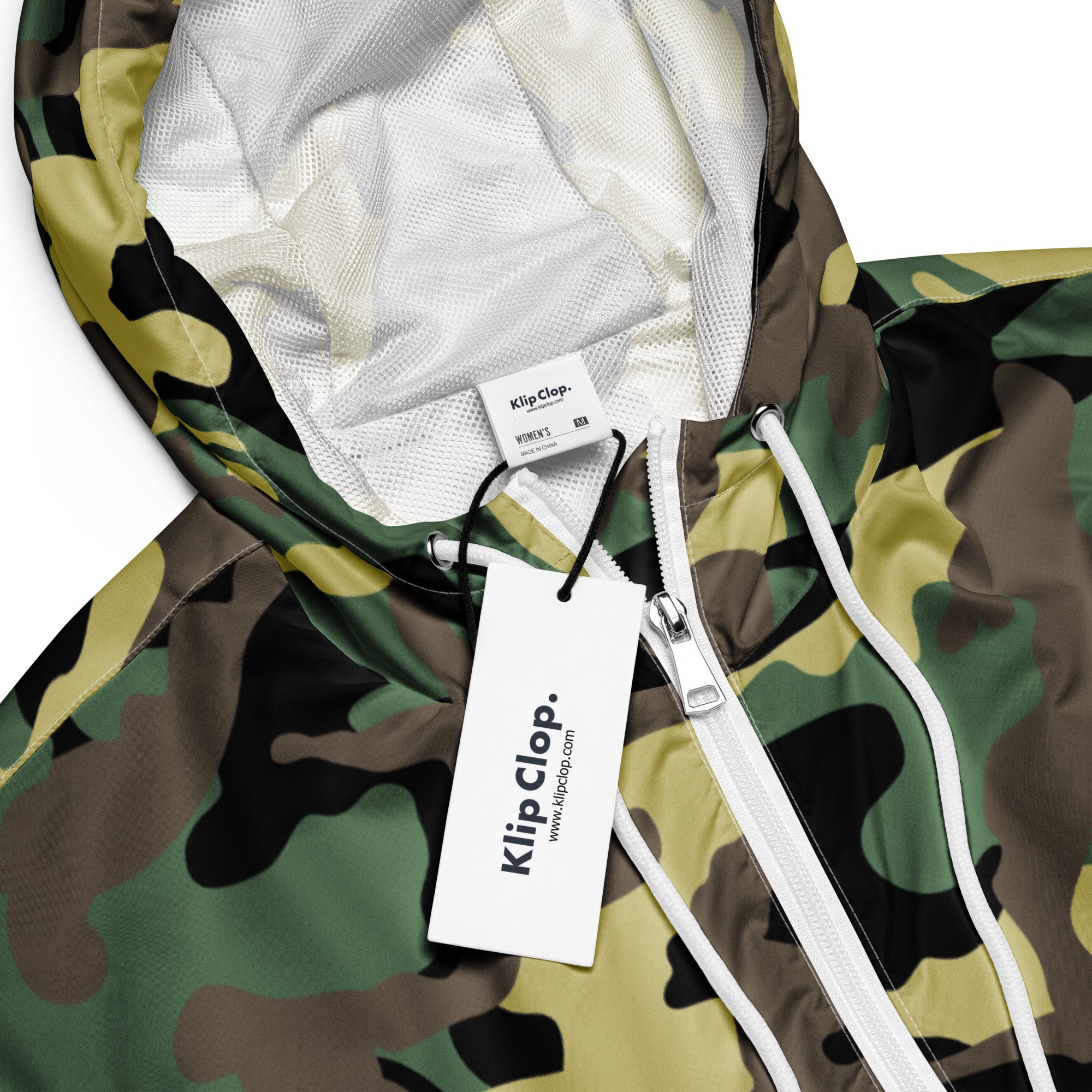 Women’s cropped windbreaker Camo Green