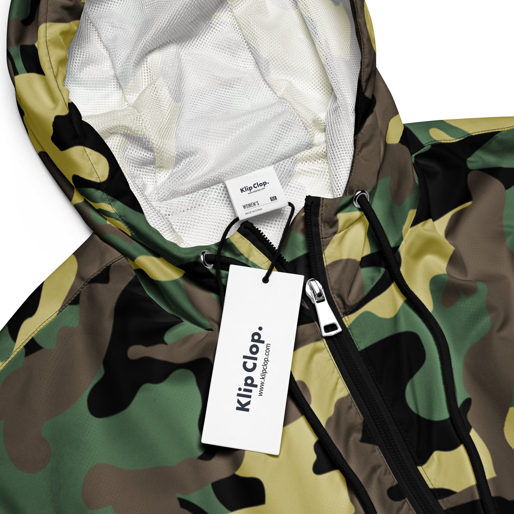 Women’s cropped windbreaker Camo Green