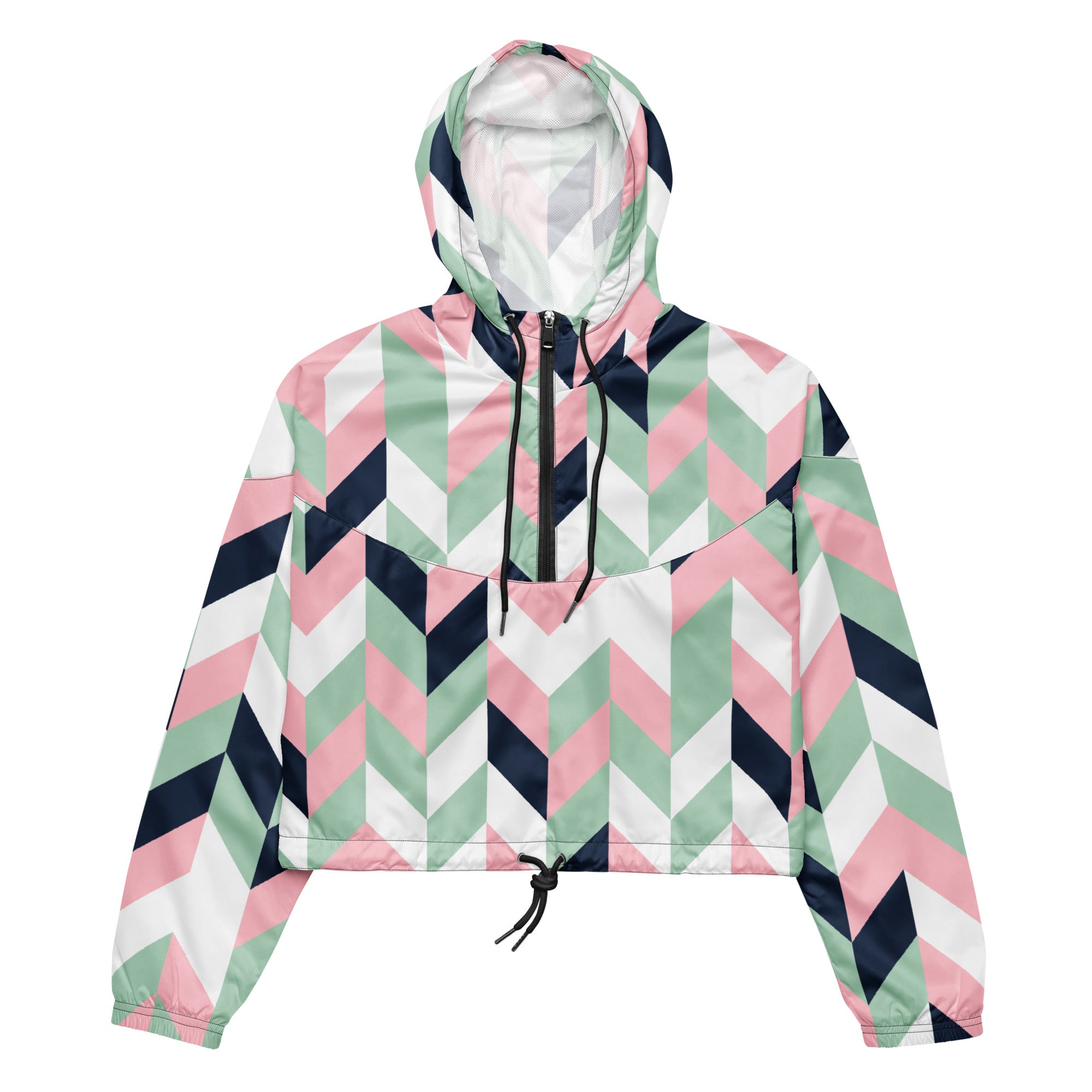 Women’s cropped windbreaker Chevron