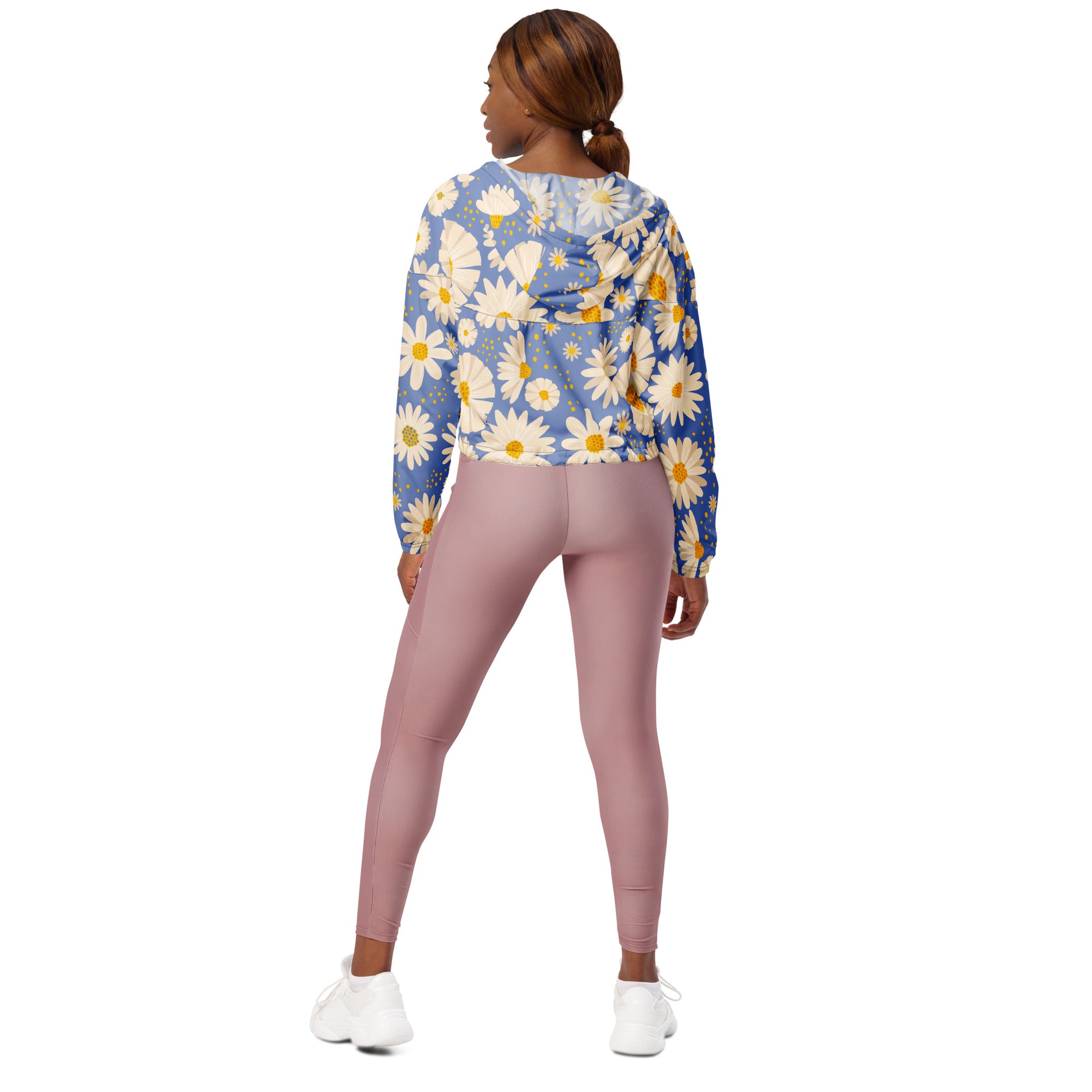 Women’s cropped windbreaker Daisies