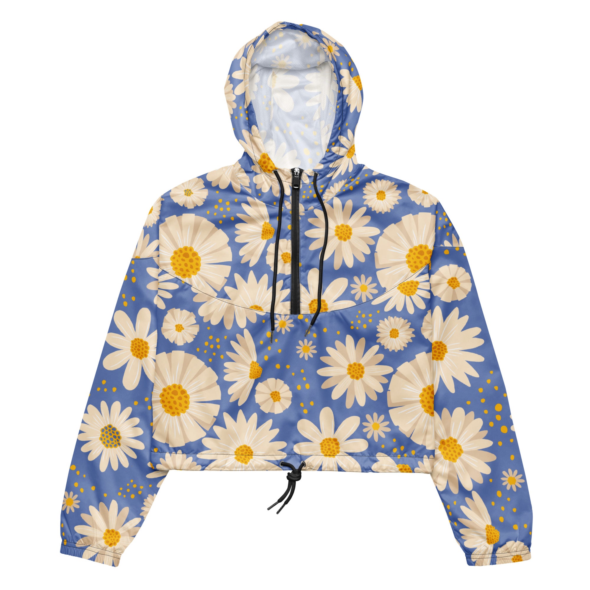 Women’s cropped windbreaker Daisies