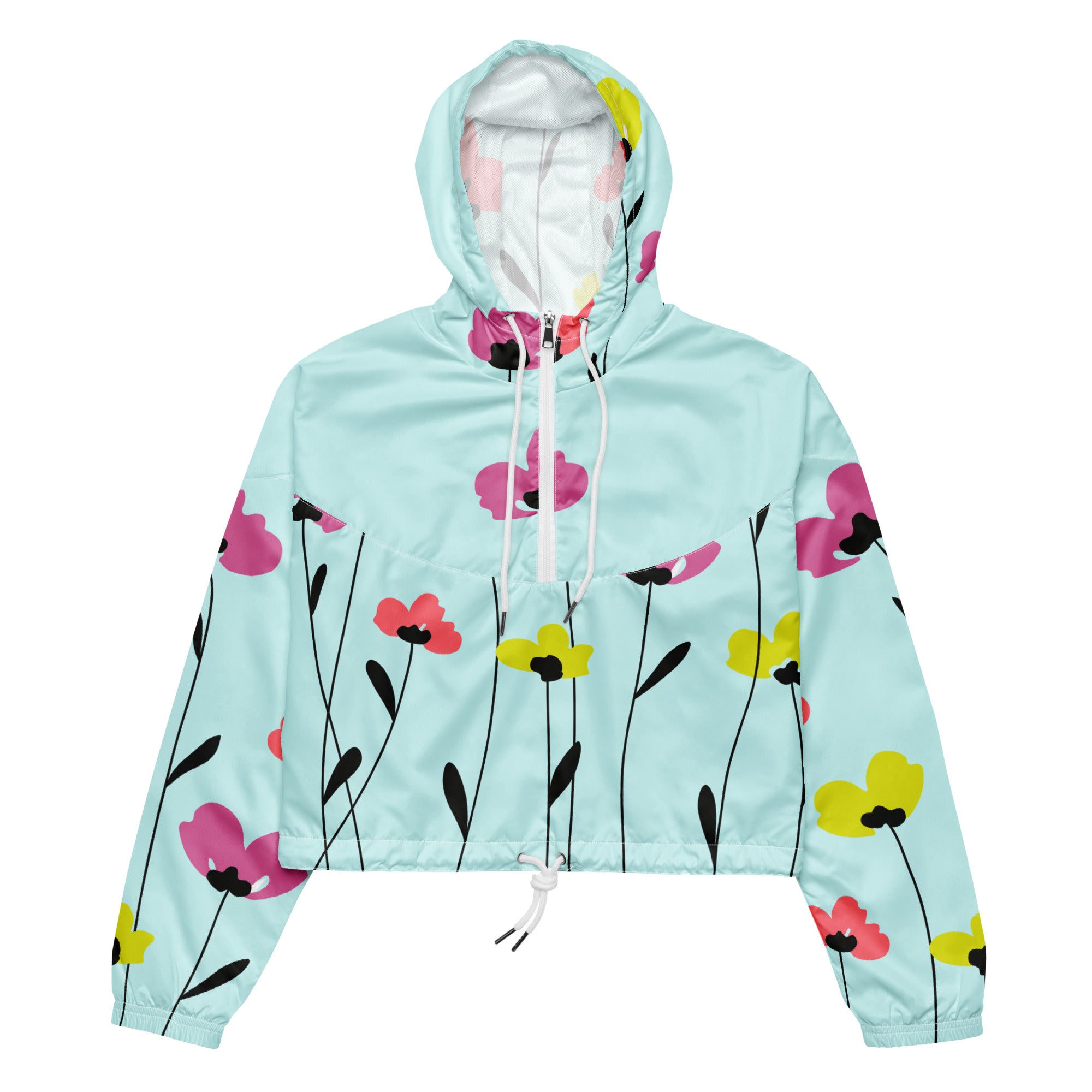 Women’s cropped windbreaker Floral I