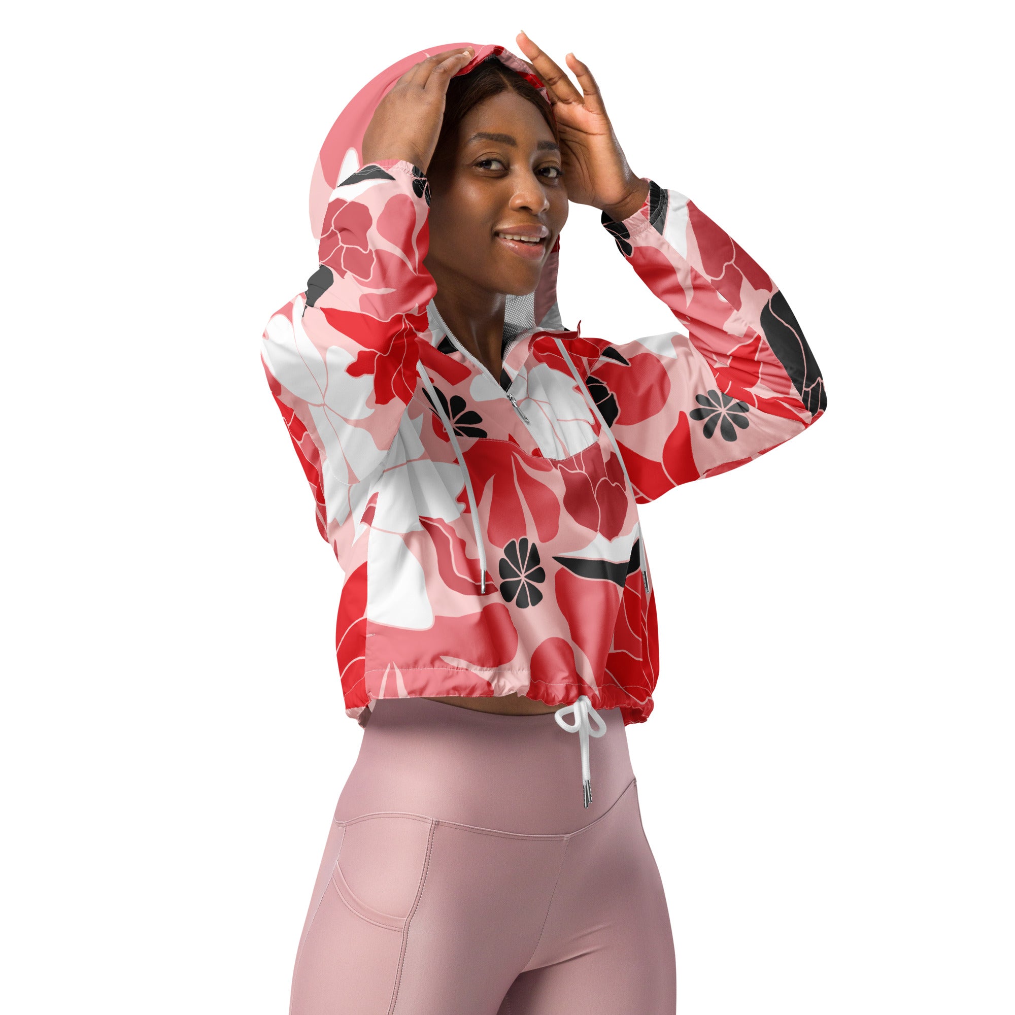 Women’s cropped windbreaker Floral II
