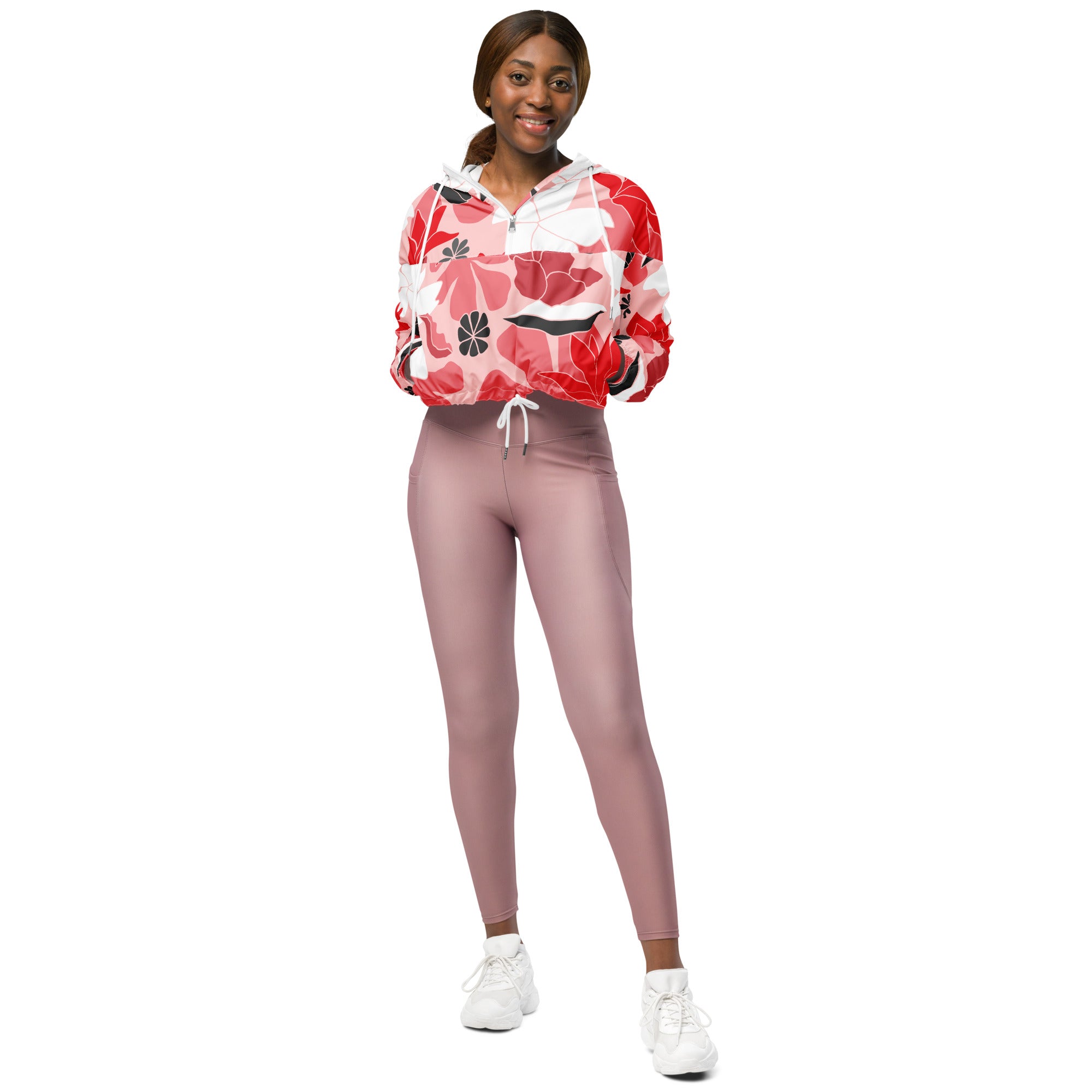 Women’s cropped windbreaker Floral II