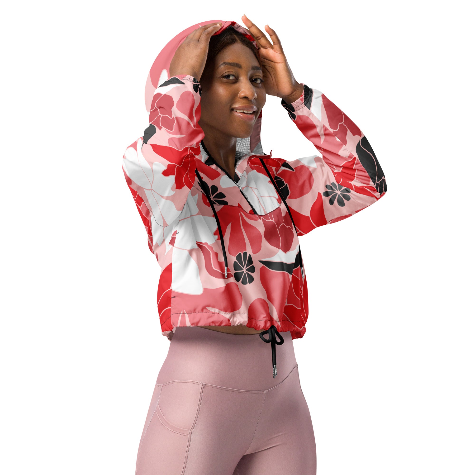 Women’s cropped windbreaker Floral II