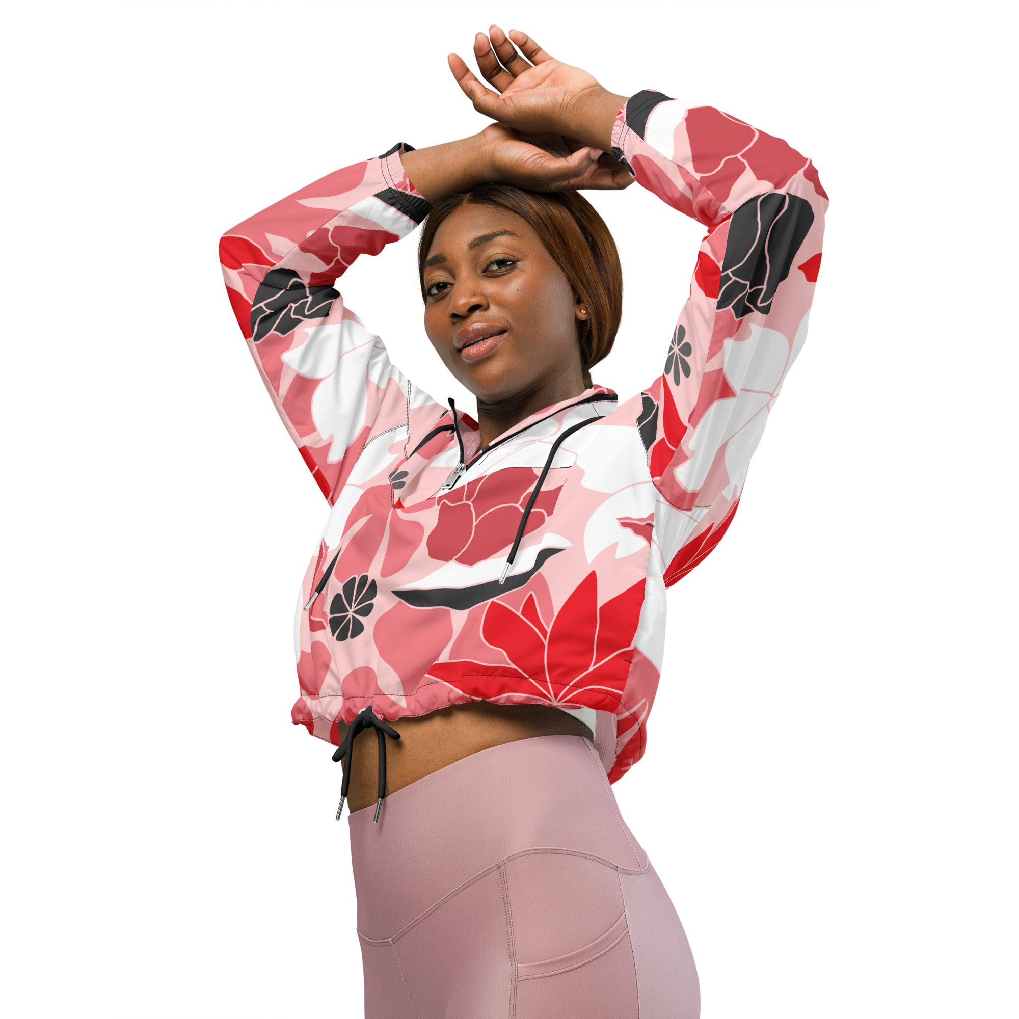 Women’s cropped windbreaker Floral II