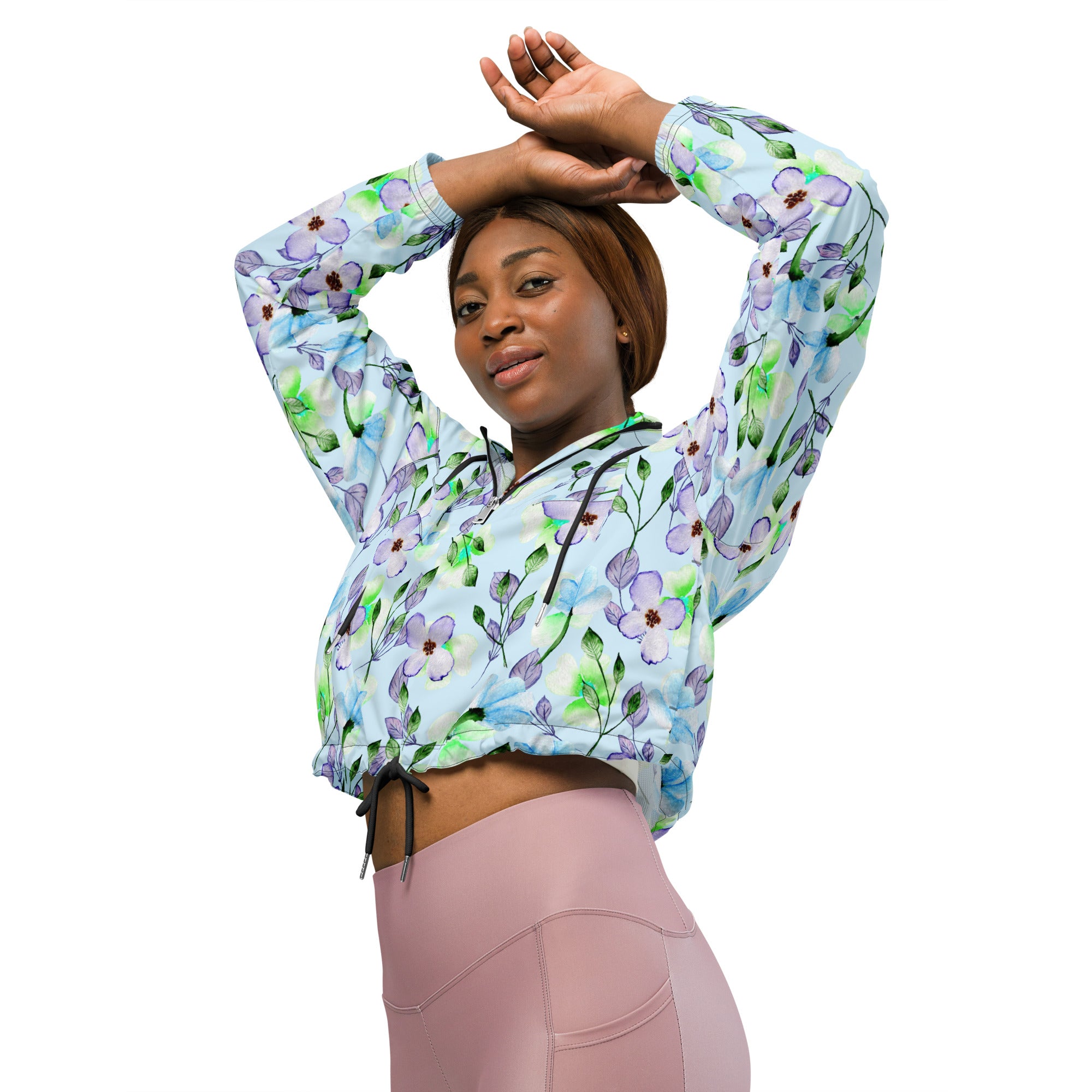 Women’s cropped windbreaker Floral III