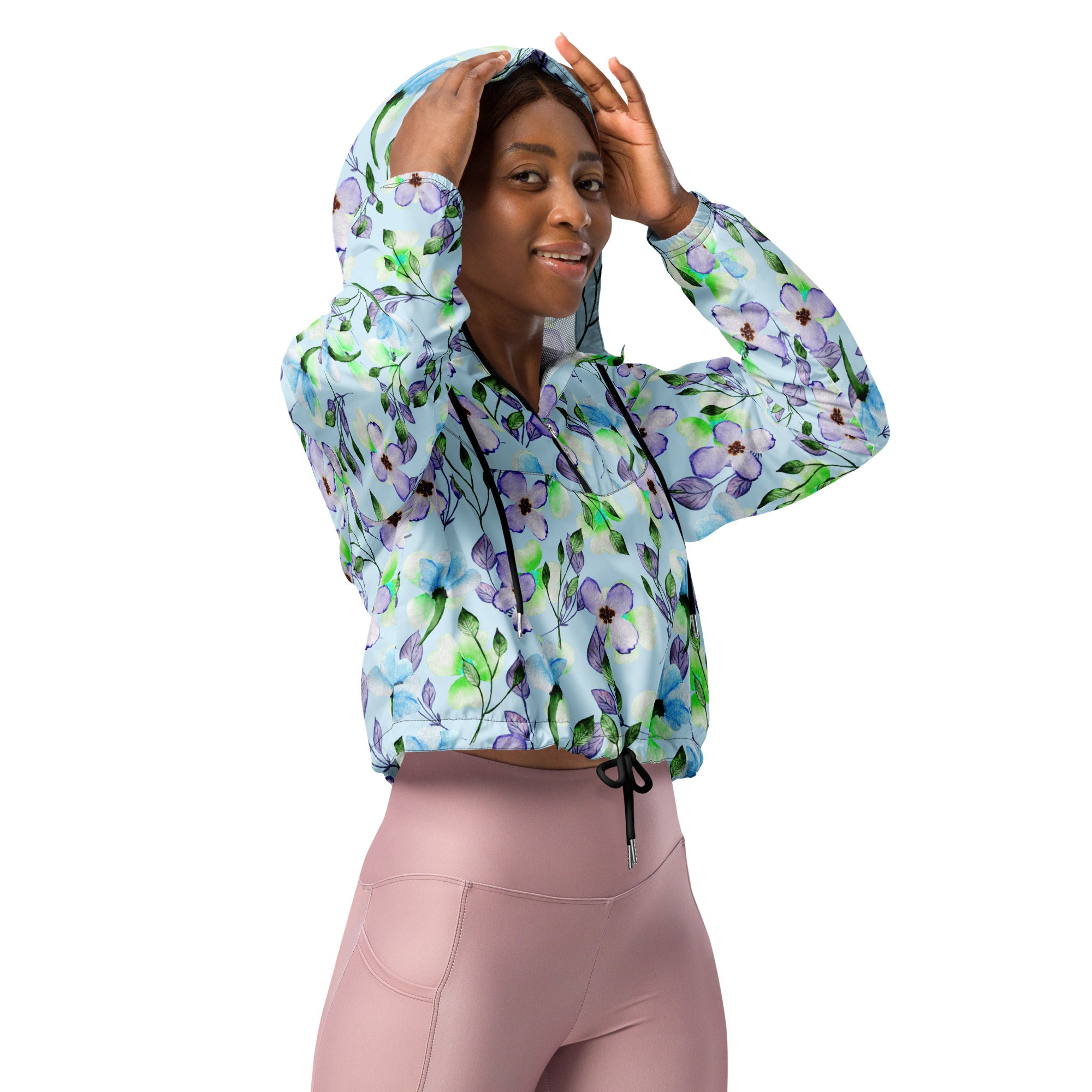 Women’s cropped windbreaker Floral III