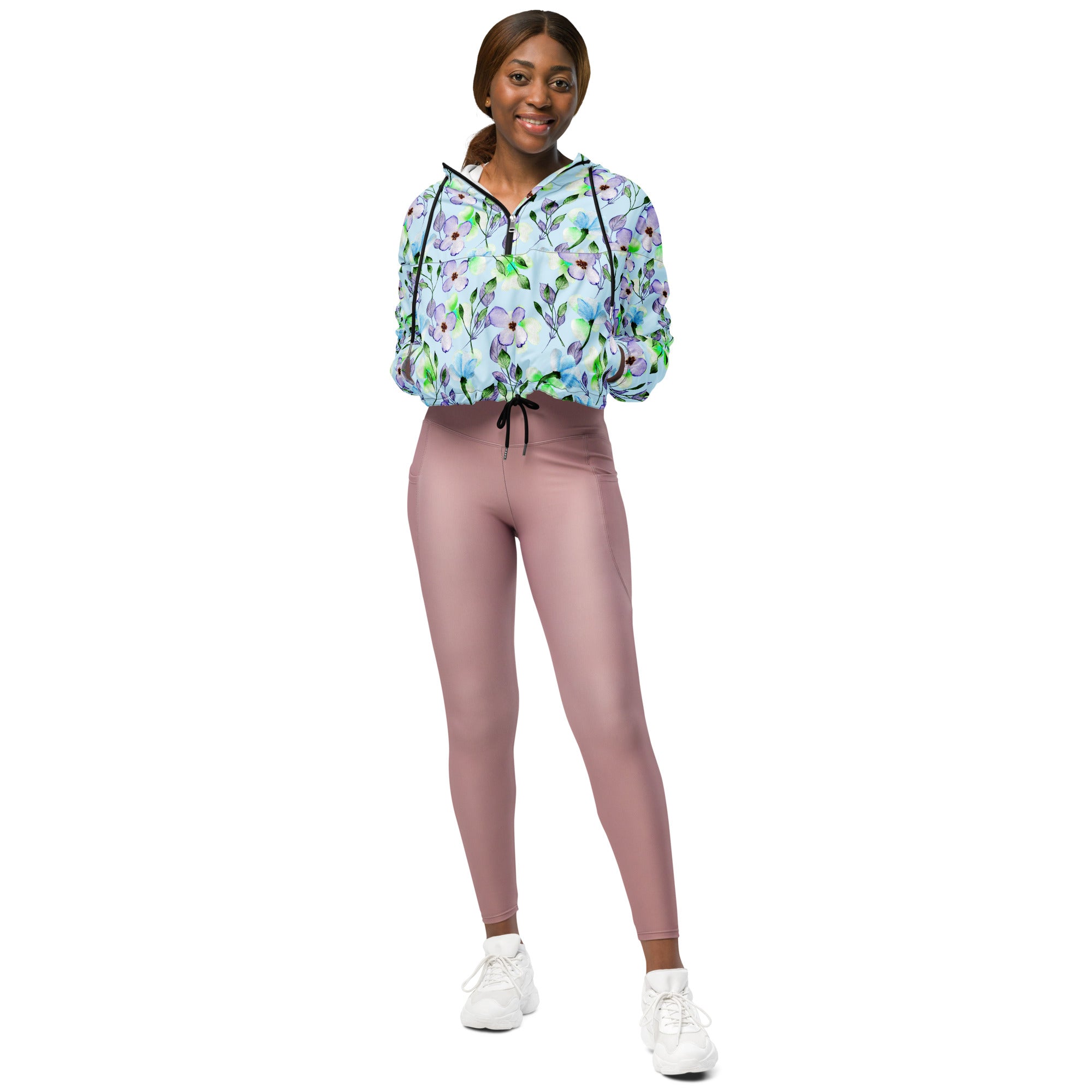 Women’s cropped windbreaker Floral III