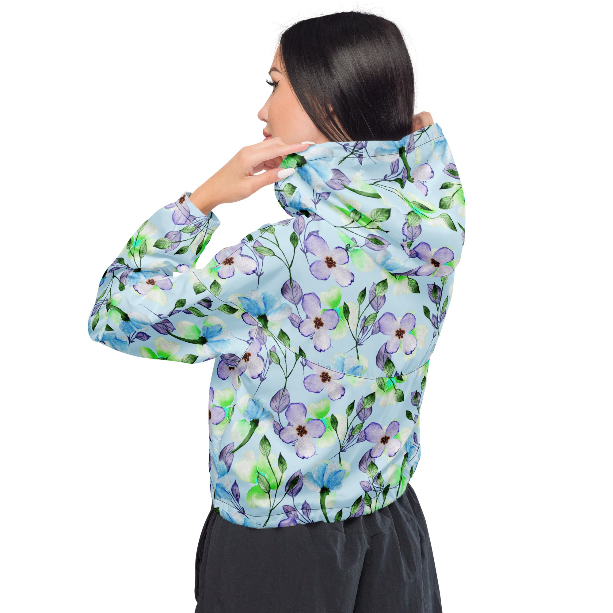 Women’s cropped windbreaker Floral III