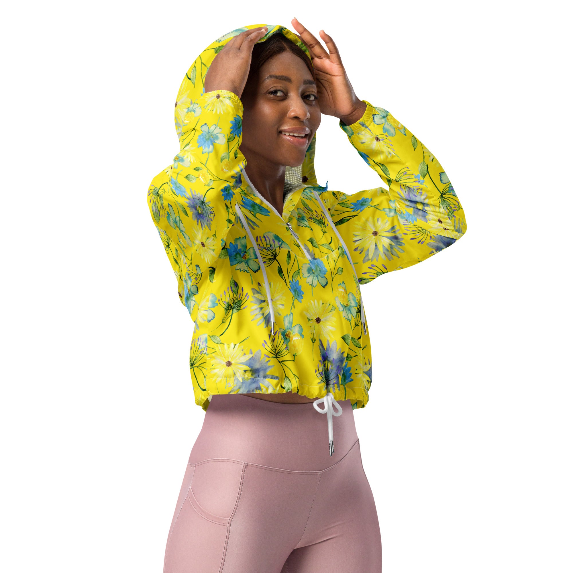 Women’s cropped windbreaker Floral IV