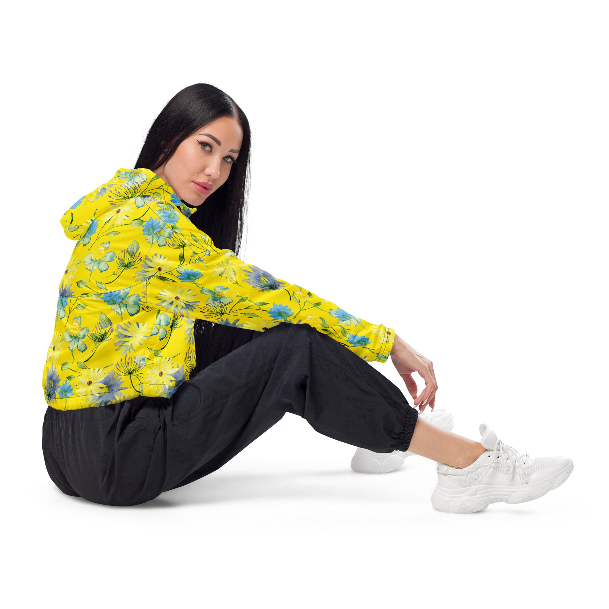 Women’s cropped windbreaker Floral IV