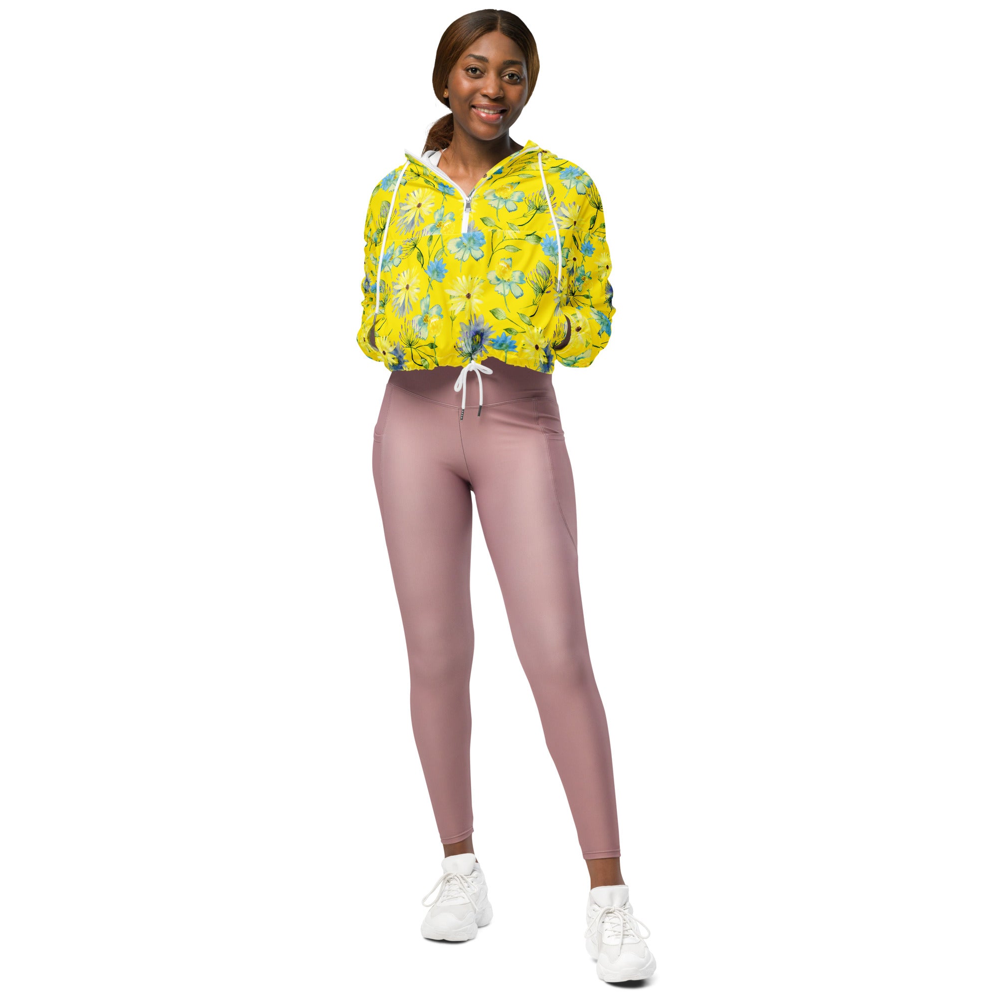 Women’s cropped windbreaker Floral IV