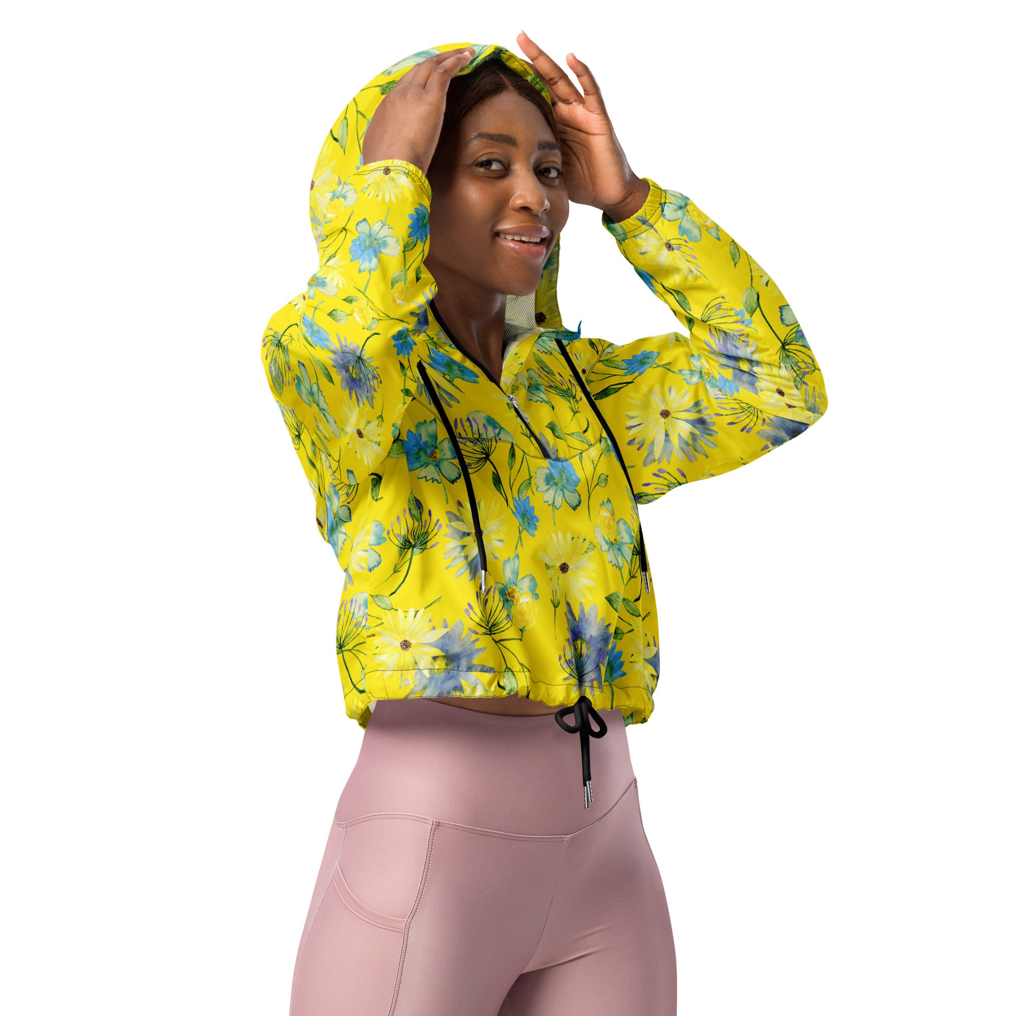 Women’s cropped windbreaker Floral IV