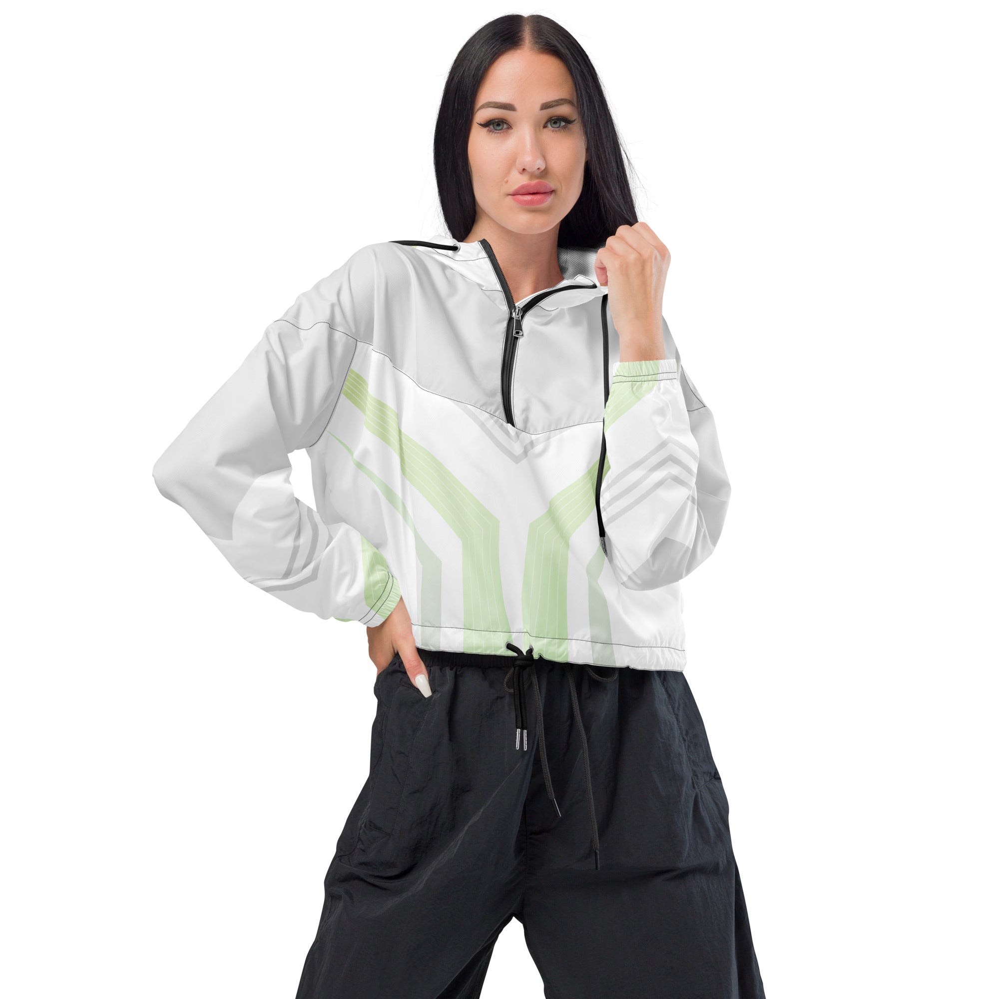 Women’s cropped windbreaker Geometric I