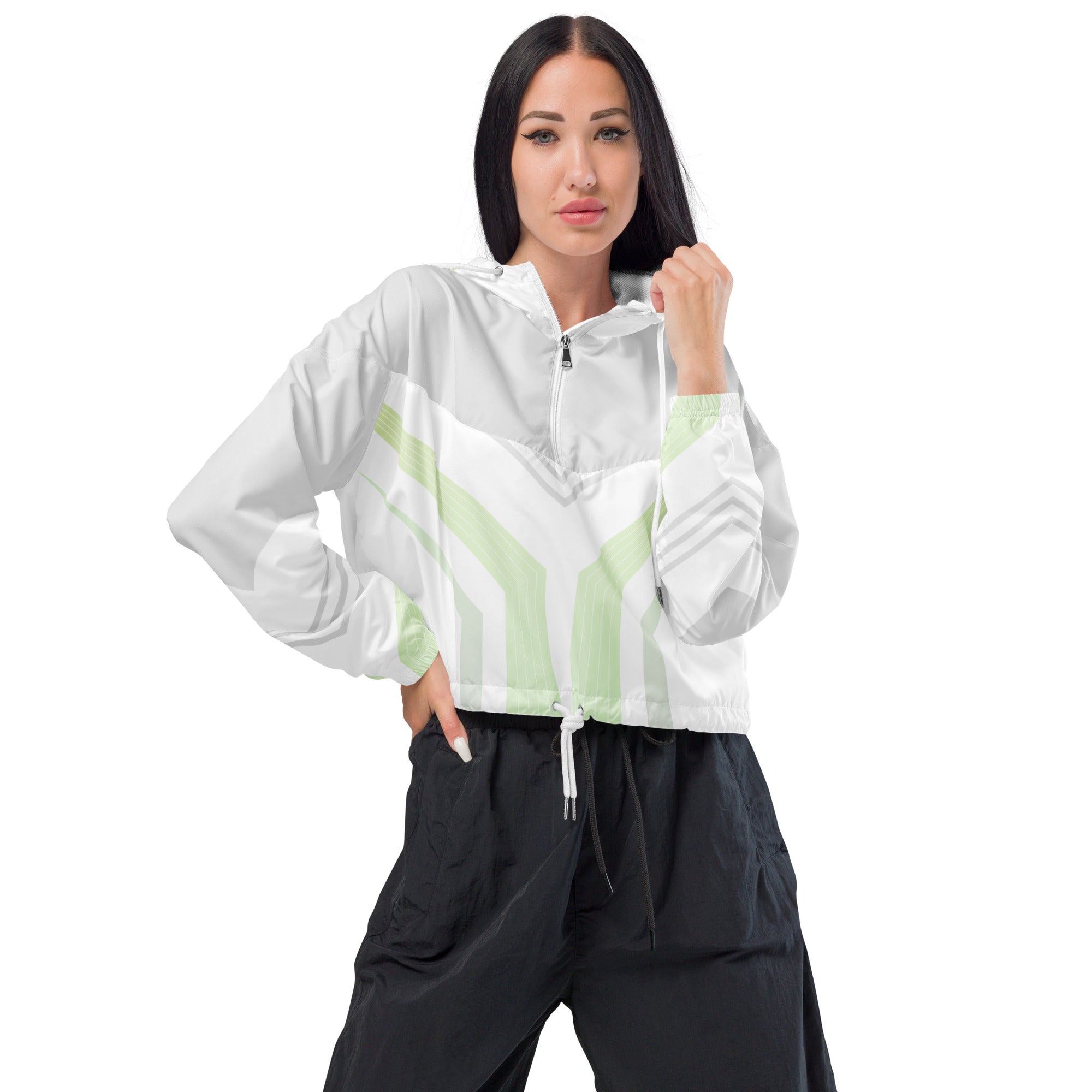 Women’s cropped windbreaker Geometric I