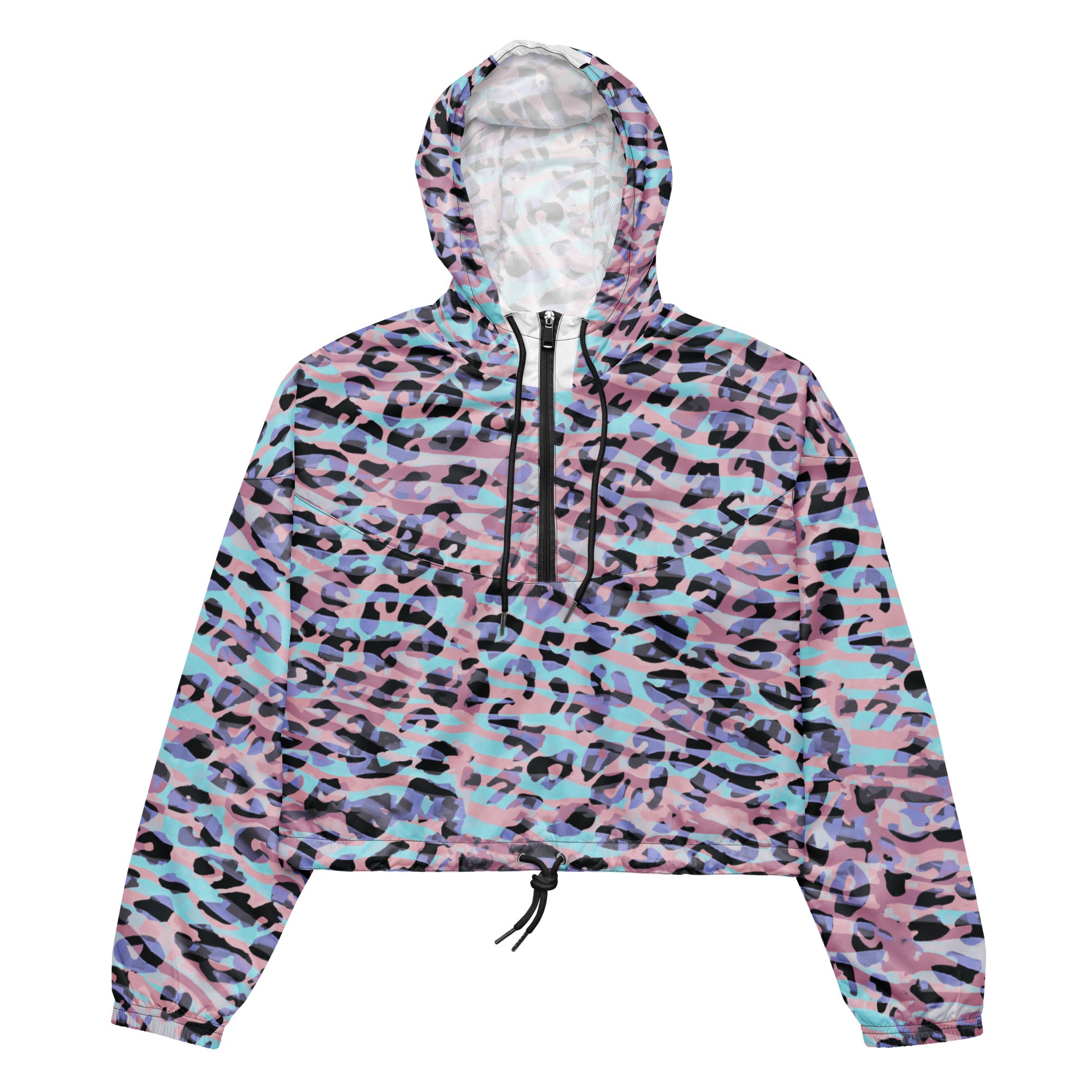 Women’s cropped windbreaker Leopard Skin I