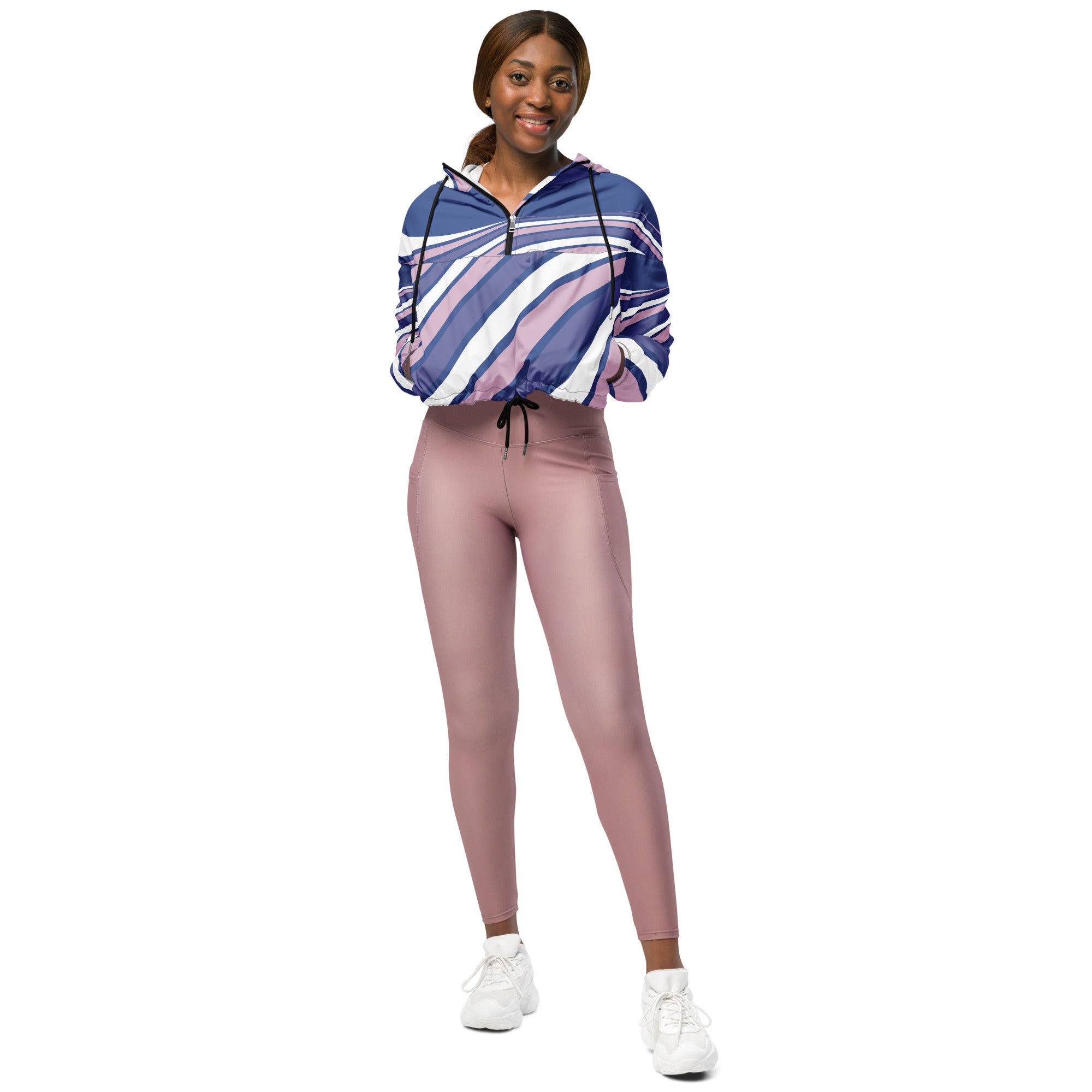 Women’s cropped windbreaker Purple Swirl