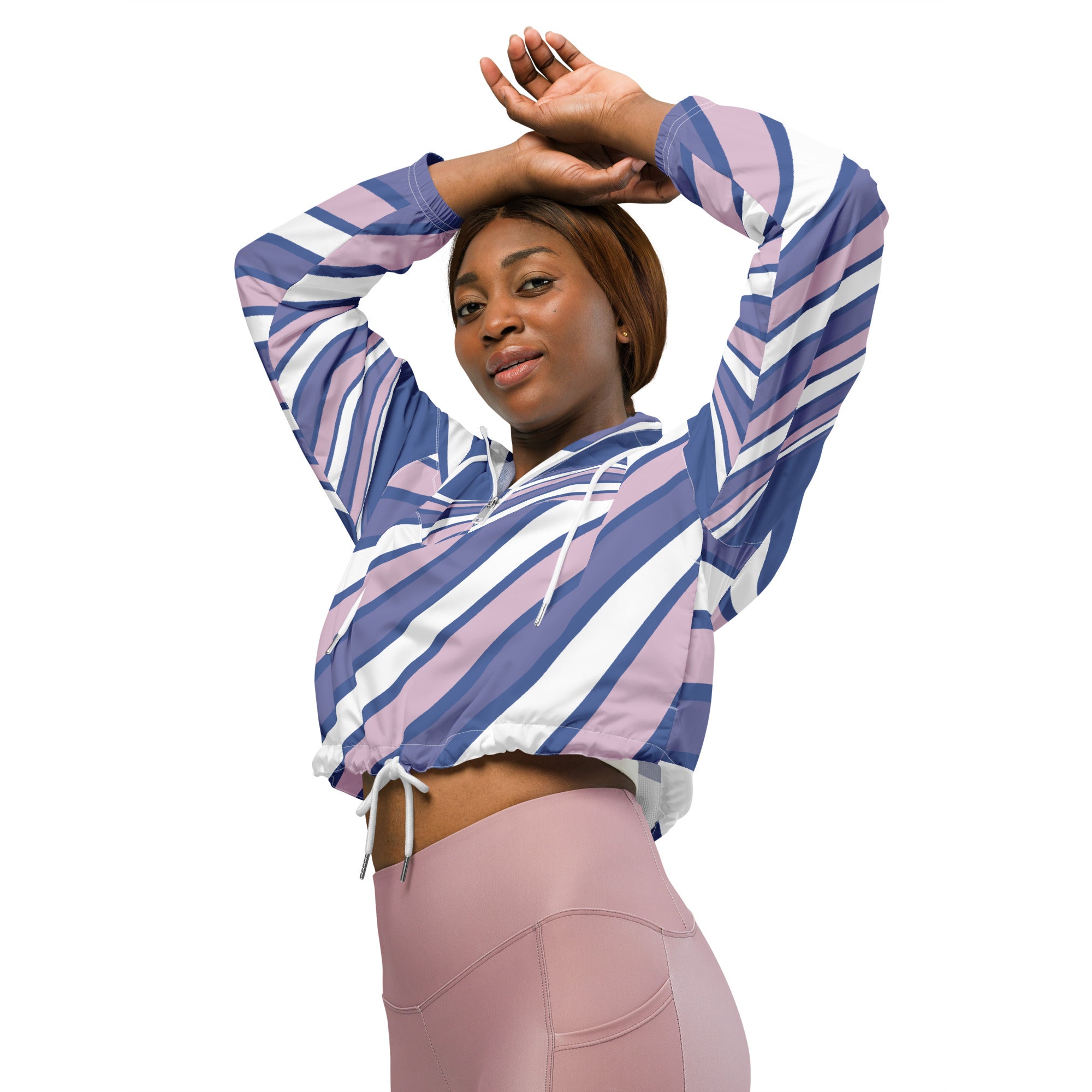 Women’s cropped windbreaker Purple Swirl