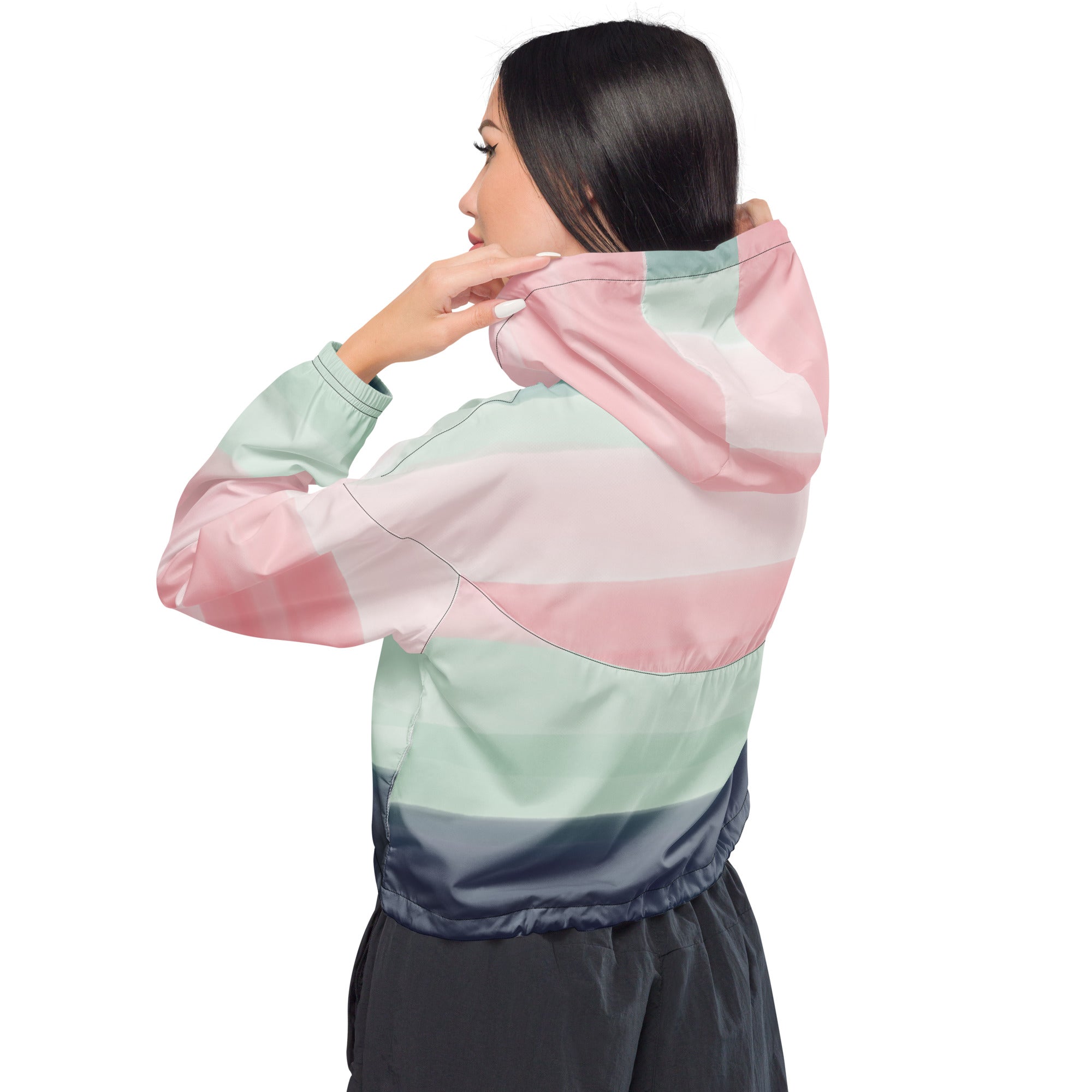 Women’s cropped windbreaker Watercolor I