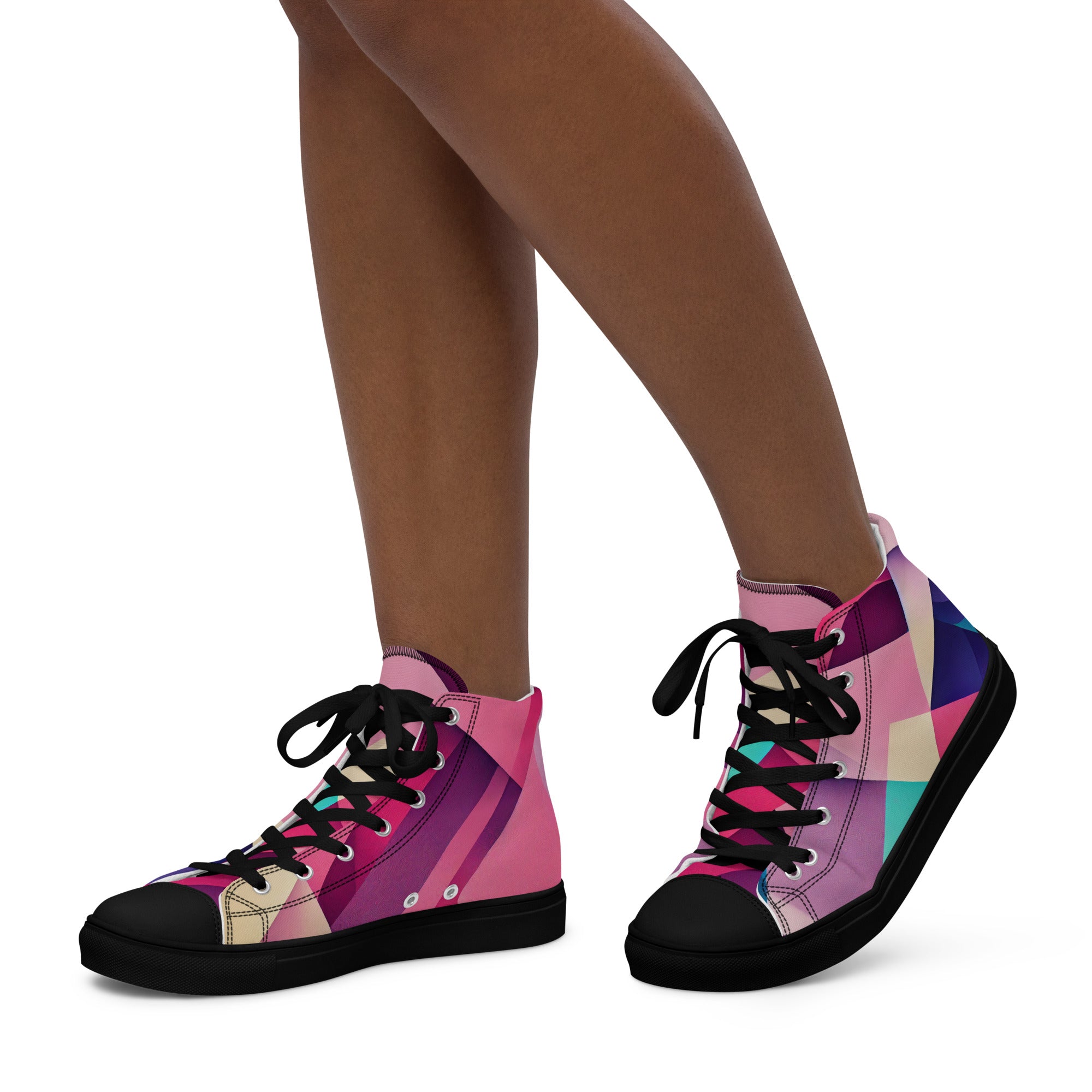 Women’s high top canvas shoes Abstract Pattern I