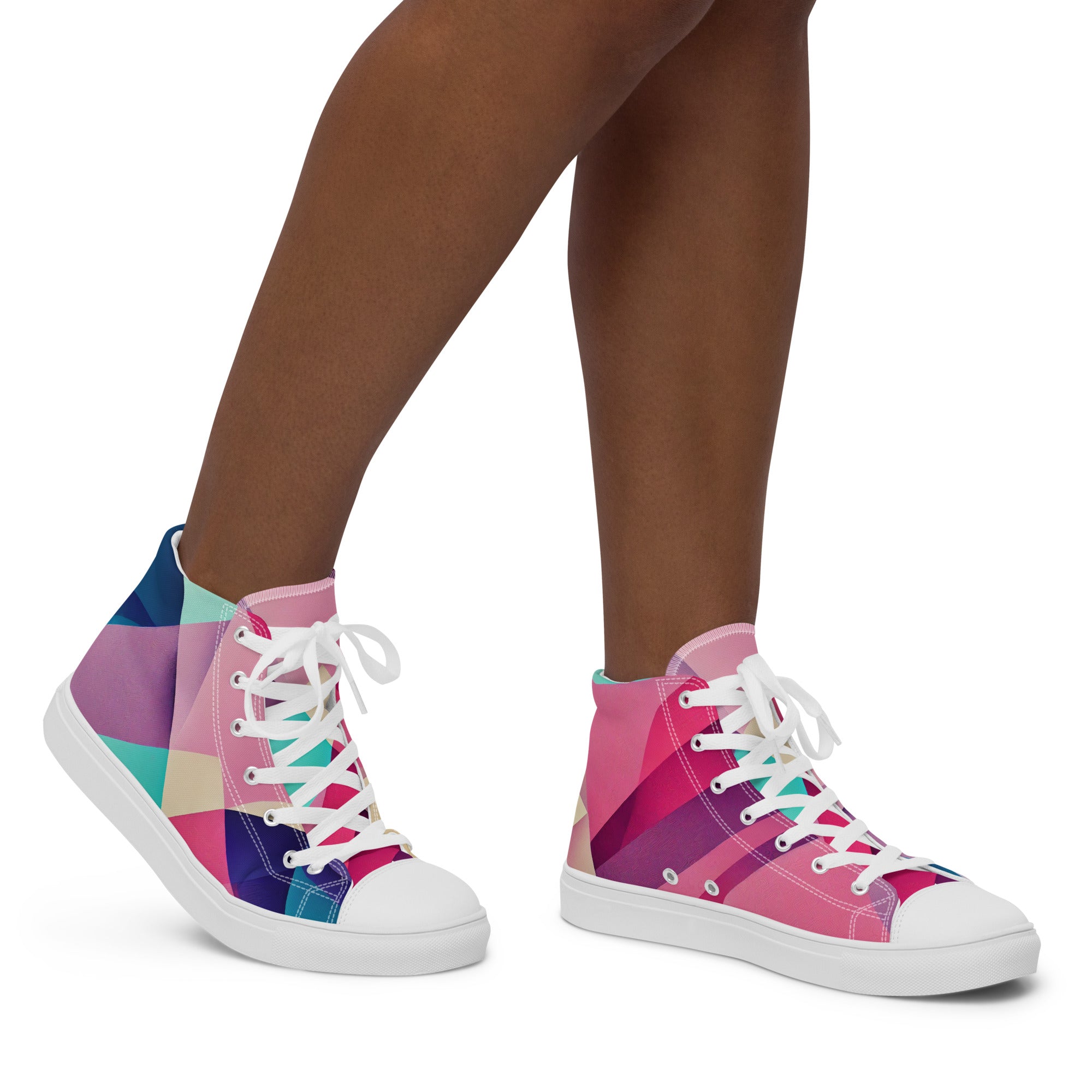 Women’s high top canvas shoes Abstract Pattern I