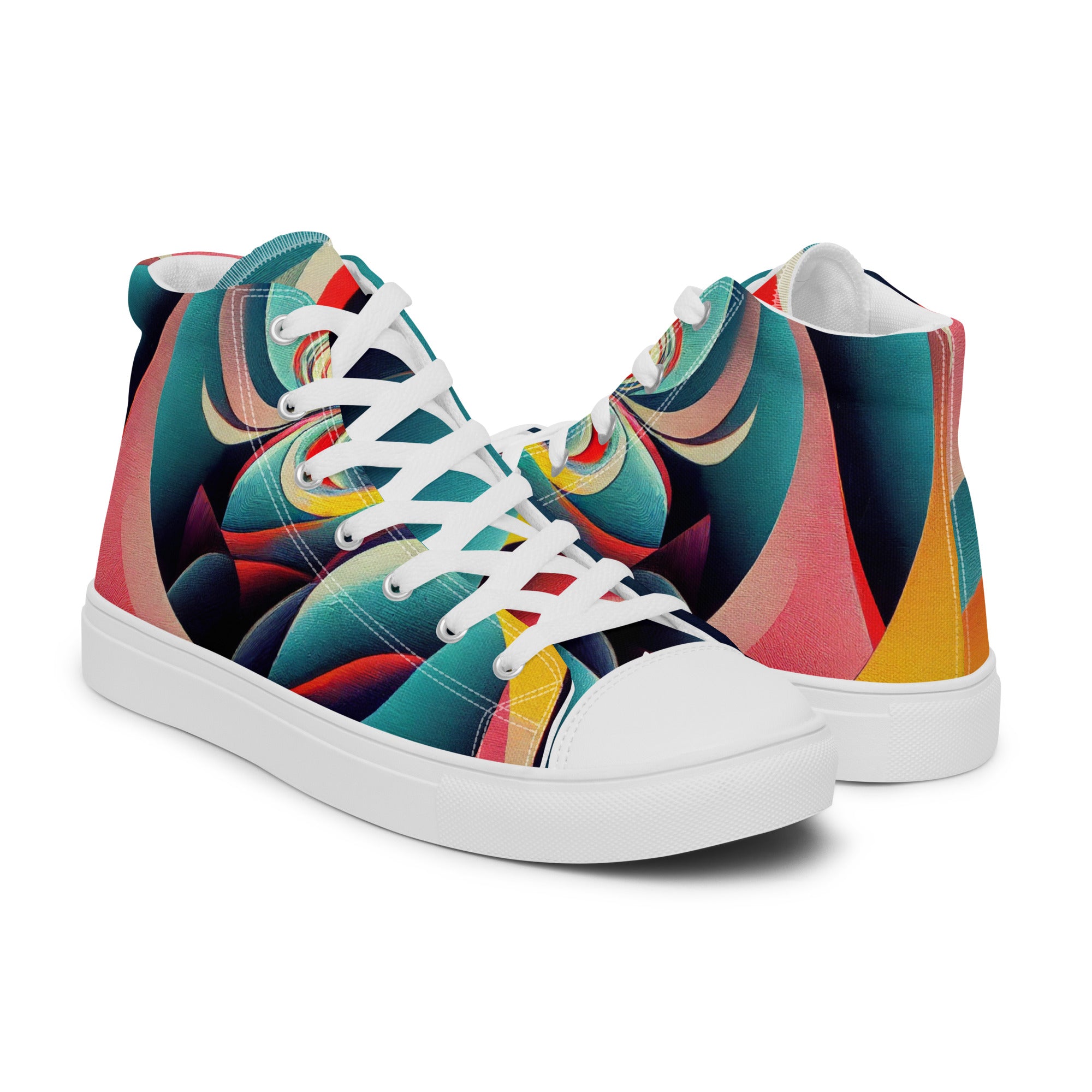 Women’s high top canvas shoes Abstract Pattern II