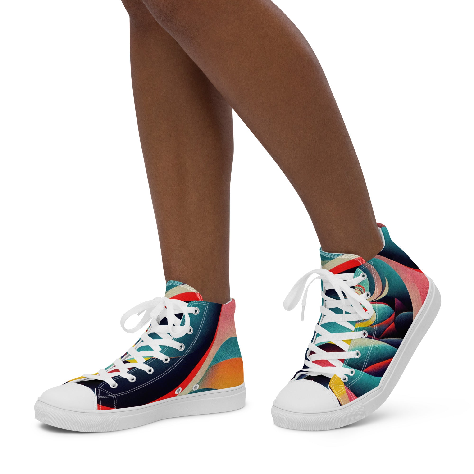 Women’s high top canvas shoes Abstract Pattern II